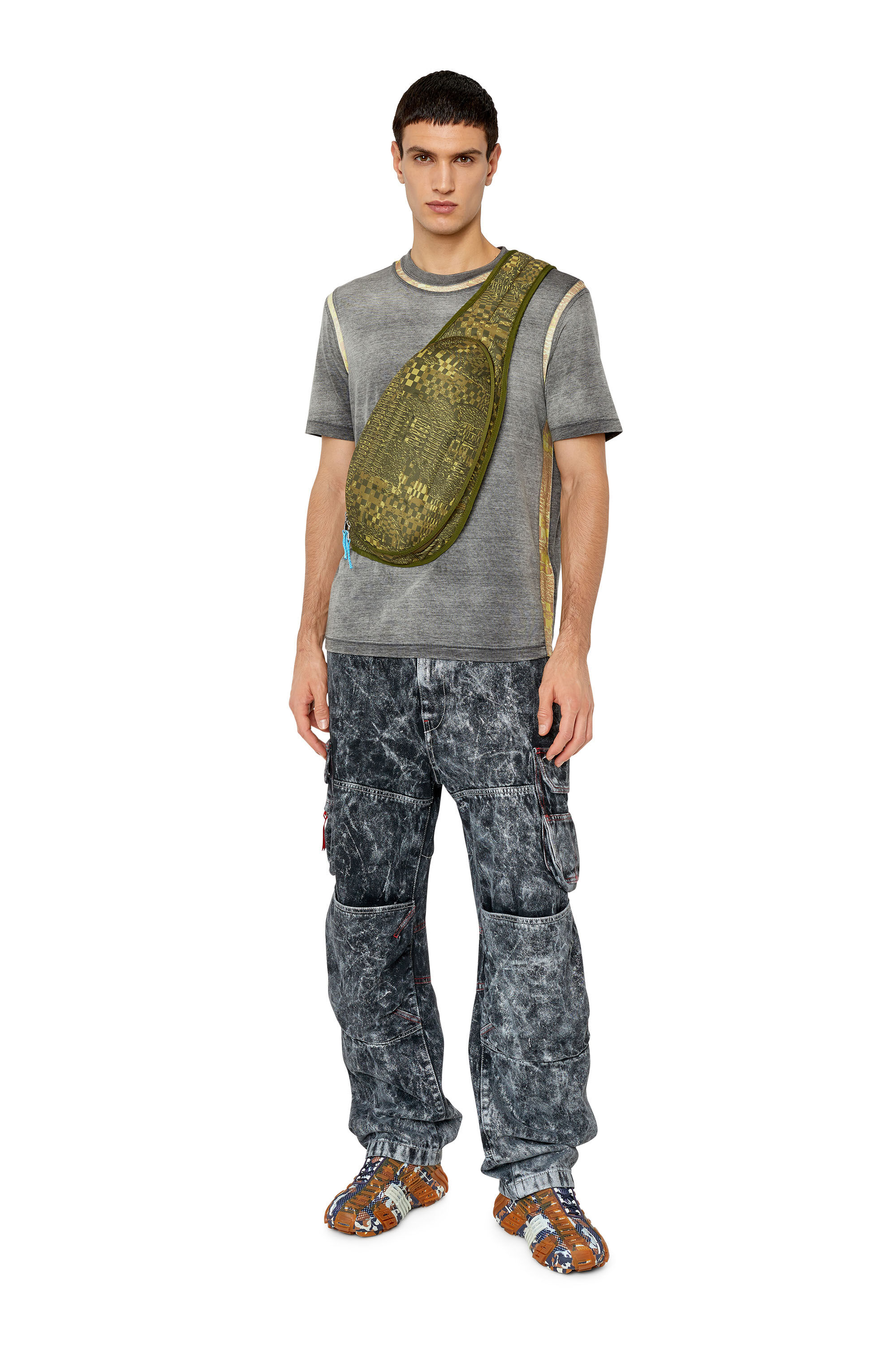 1DR-POD SLING BAG Man: Rigid sling backpack with camo print | Diesel