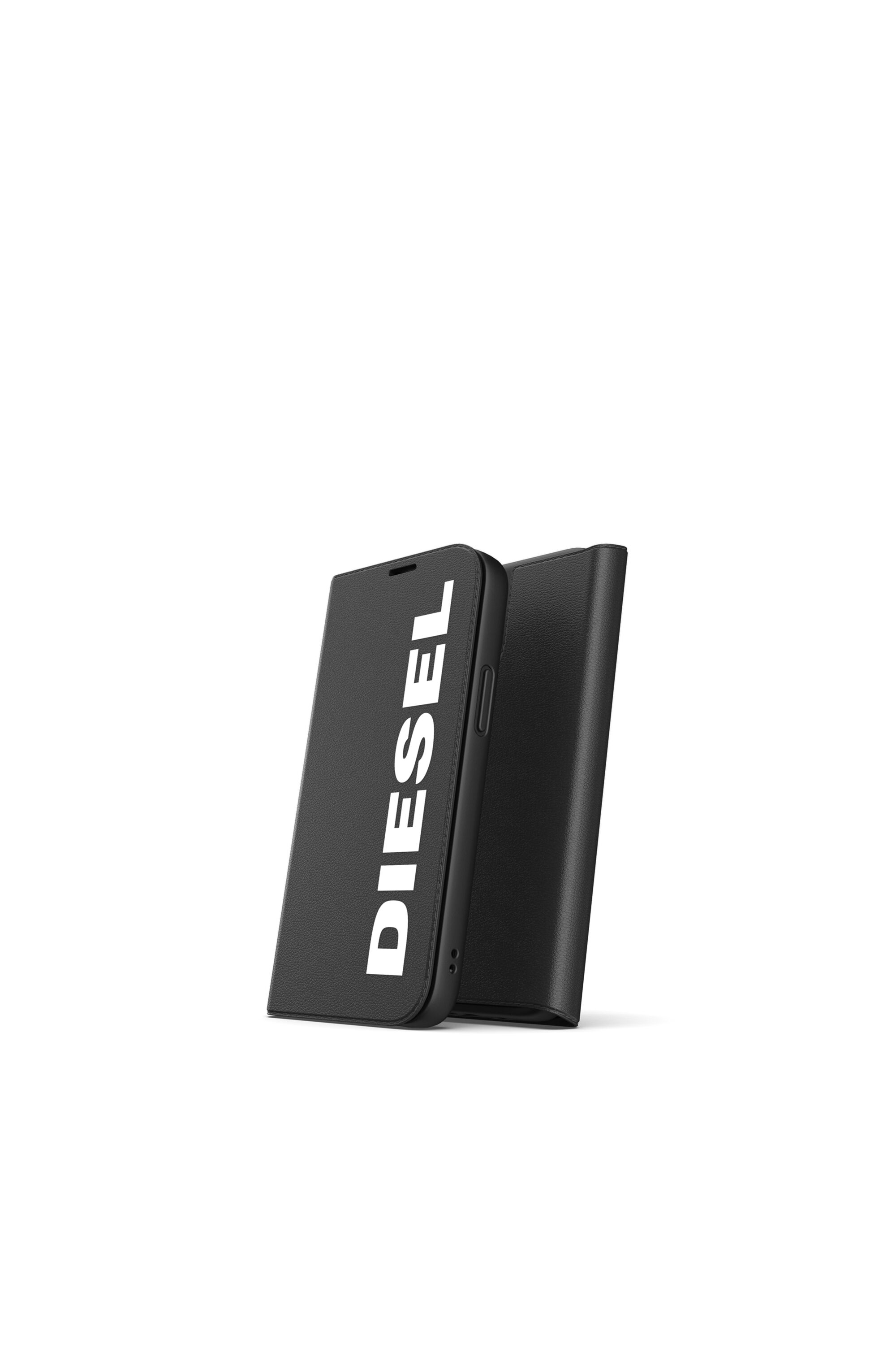 Diesel - 42485 BOOKLET CASE, Funda con tarjetero por iPhone 12 Mini Unisex in Negro - 3