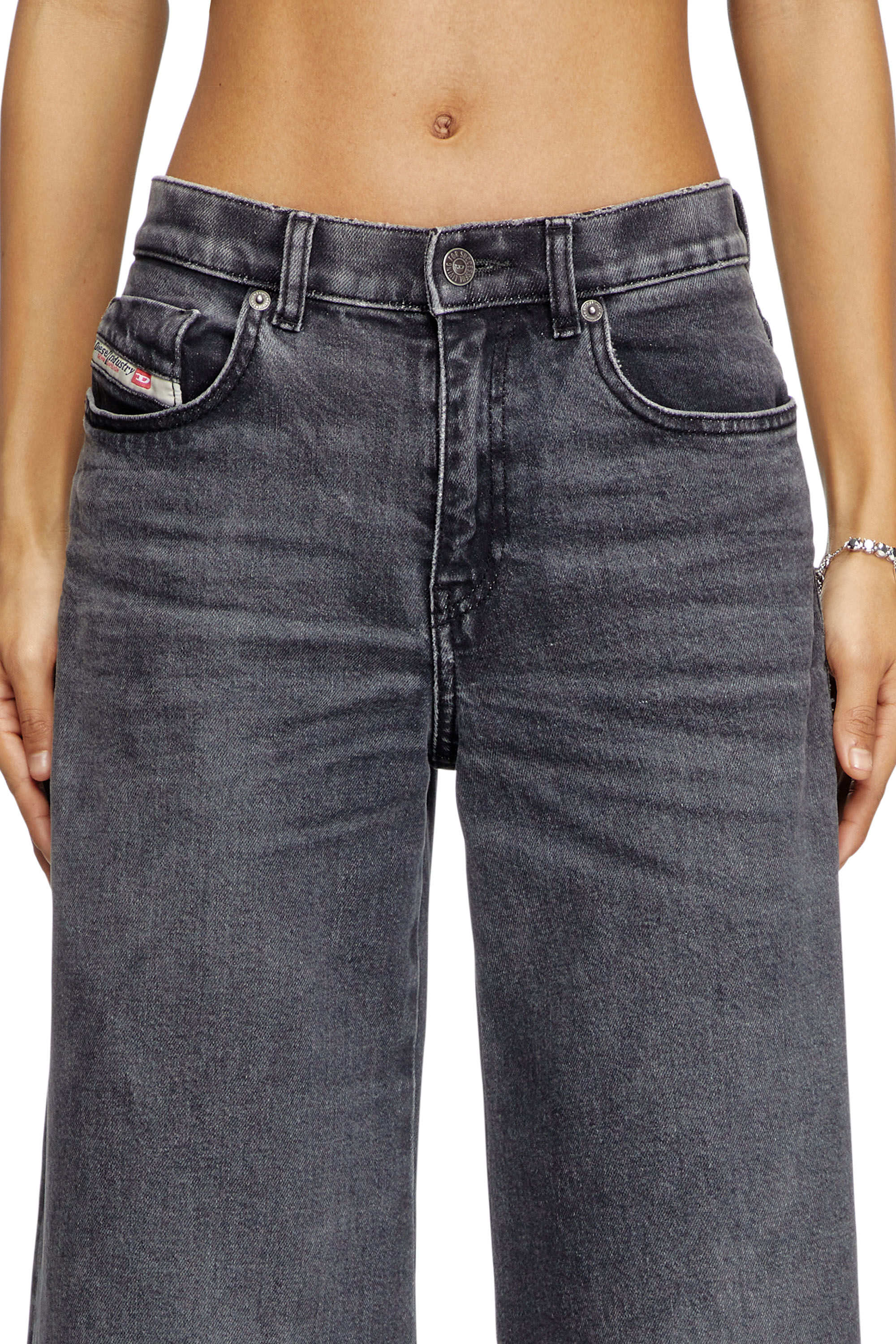 Women's Flare Jeans | Black/Dark grey | Diesel 1978 D-Akemi