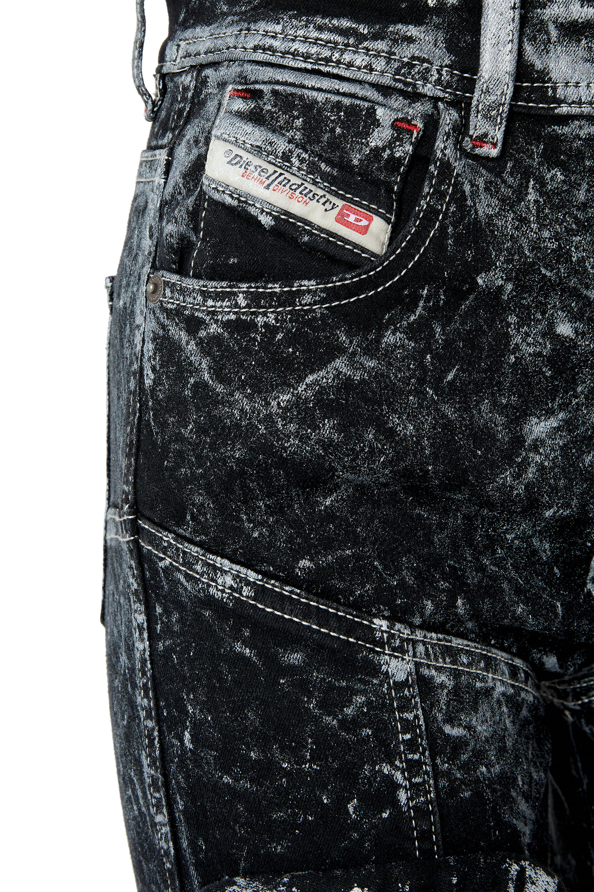 Diesel - Skinny Jeans 1984 Slandy-High 0EMAZ Mujer, Negro/Gris oscuro - 4