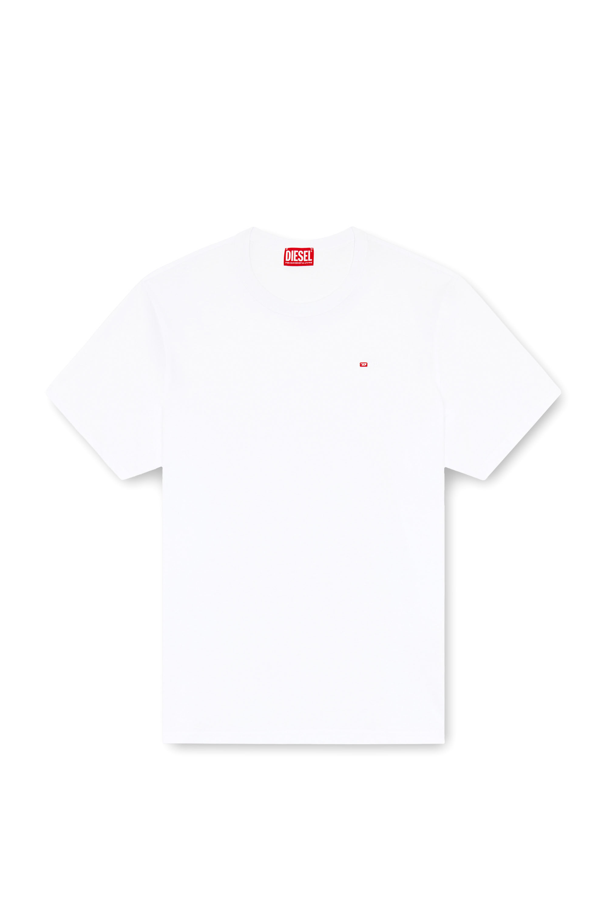Diesel - T-ADJUST-MICRODIV, Camiseta con logotipo pequeño bordado Unisex in Blanco - 2