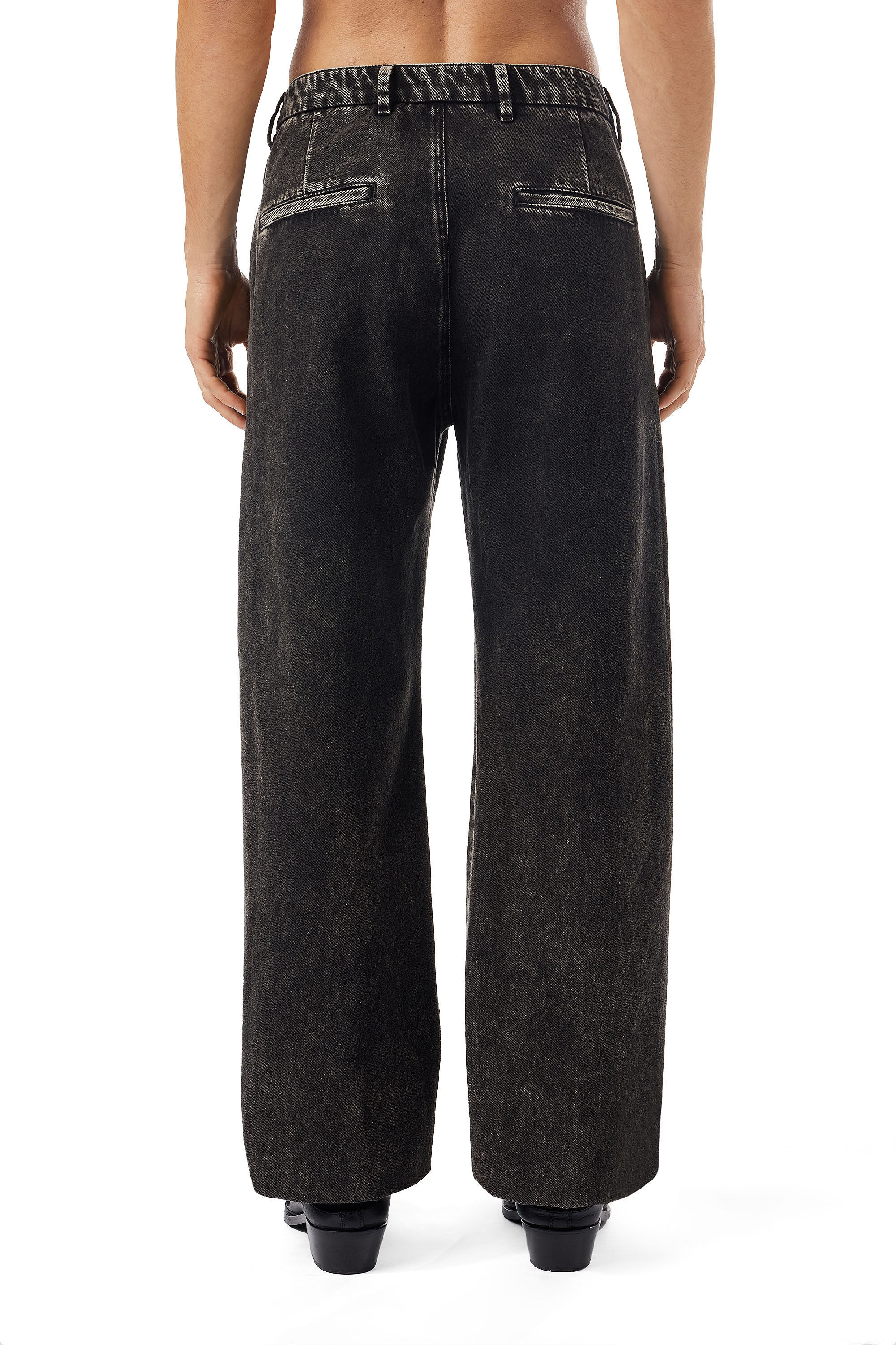 Diesel - D-Chino-Work 09B87 Straight Jeans, Negro/Gris oscuro - Image 4