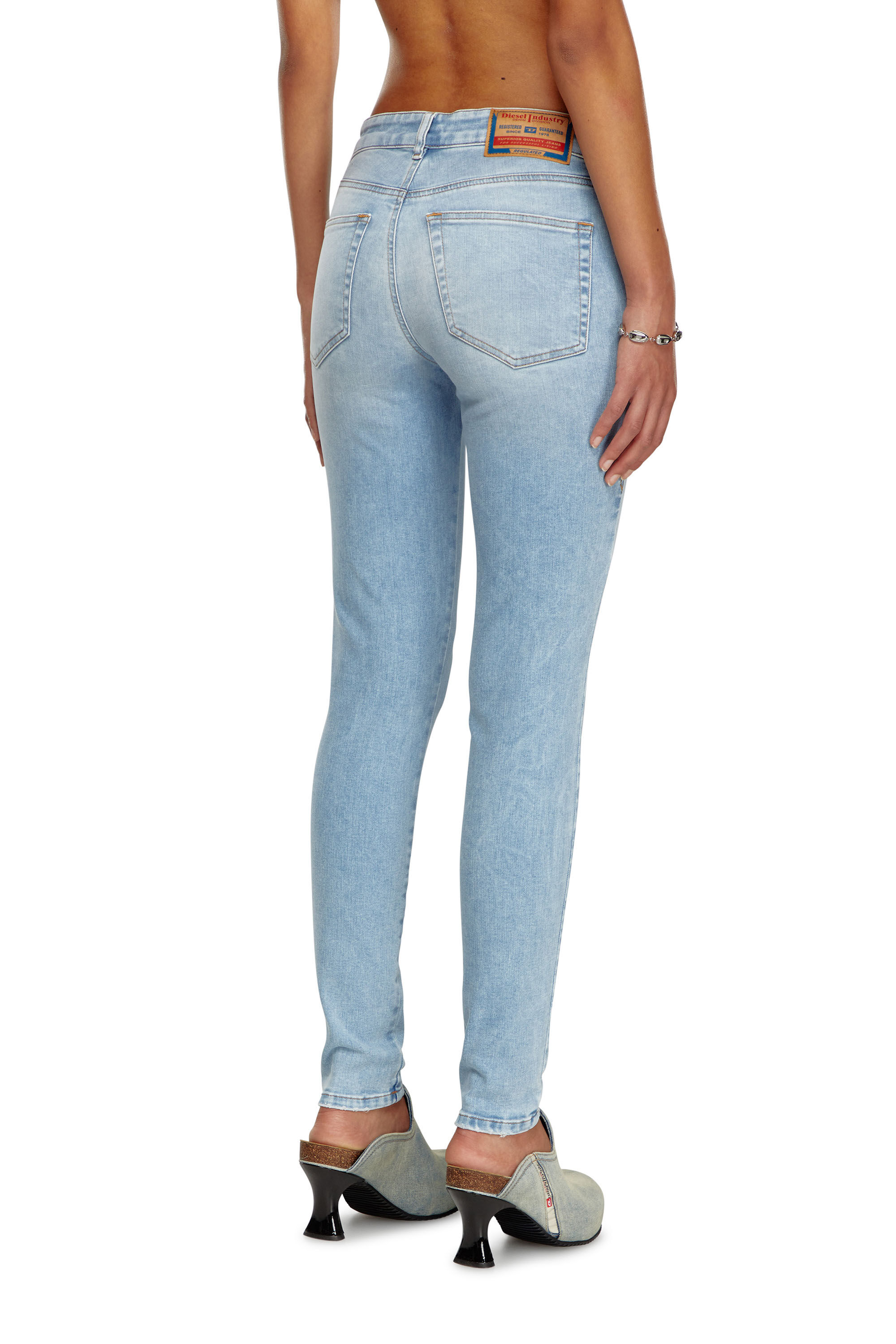 Diesel - Super skinny Jeans 2017 Slandy 09J13, Mujer Super skinny Jeans - 2017 Slandy in Azul marino - Image 5