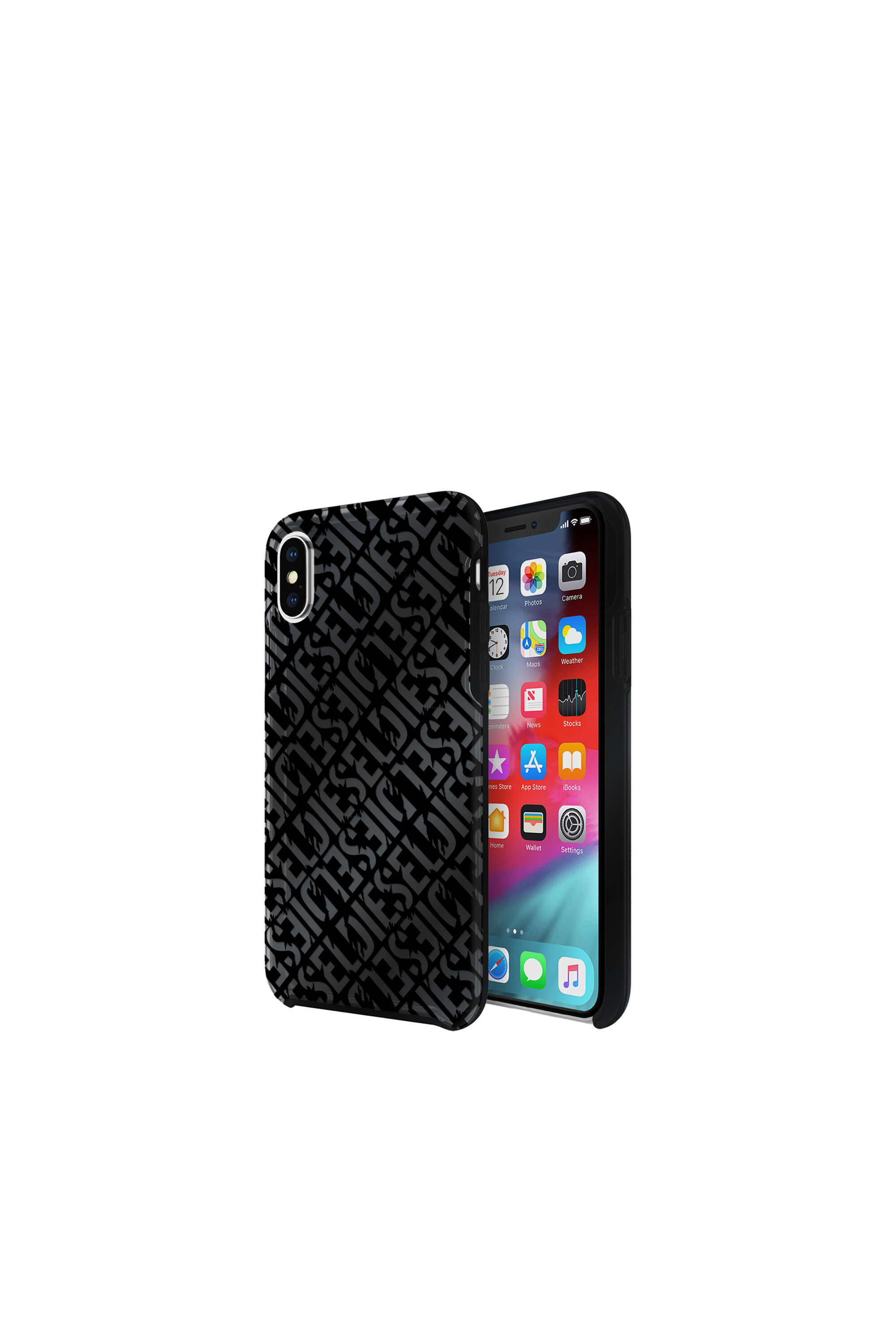 Diesel - DIESEL PRINTED CO-MOLD CASE FOR IPHONE XS & IPHONE X, Black - Image 1