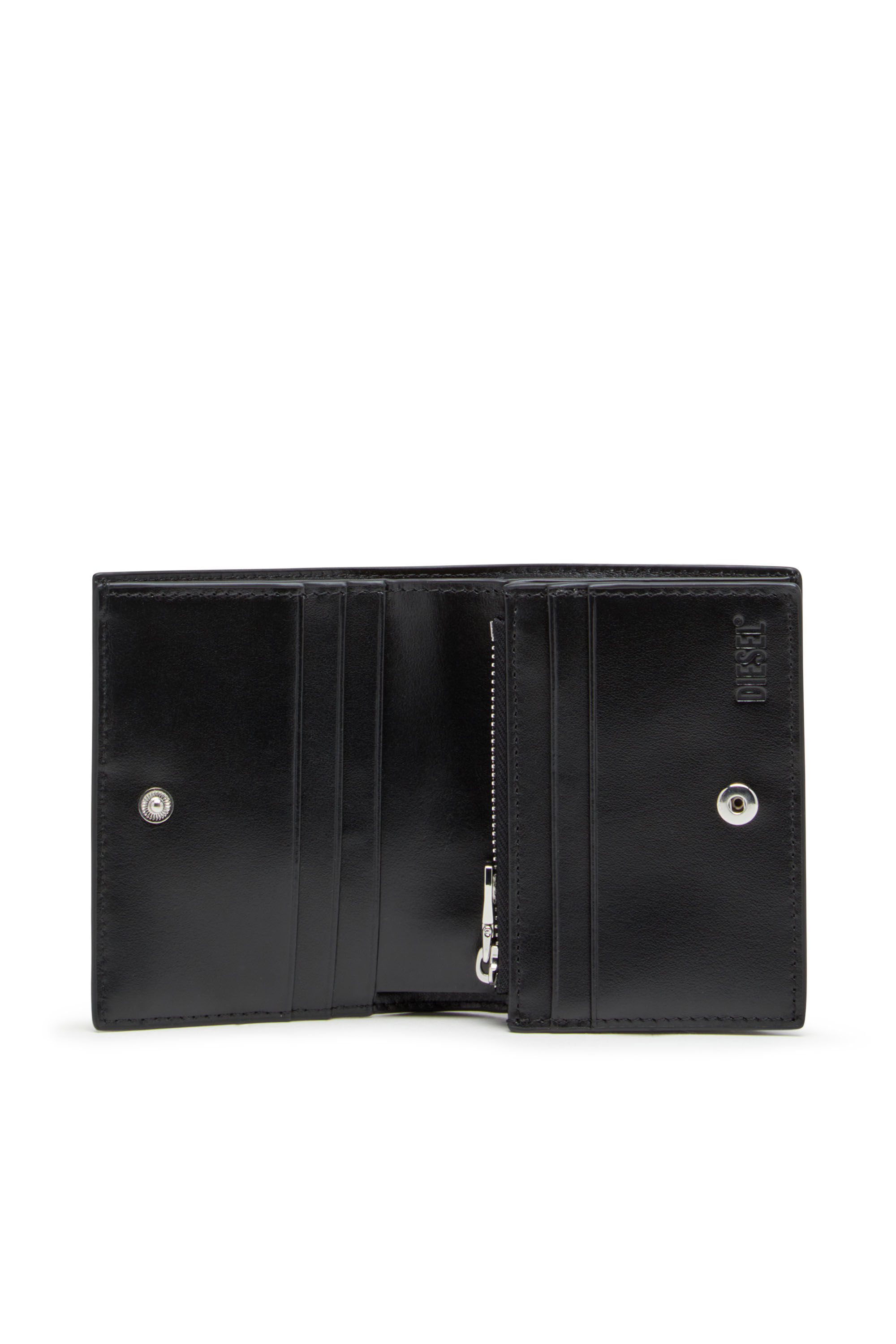 【Diesel】ブラック Play Bi Fold Iii 財布 Women's Wallet in glossy PU | Black | Diesel
