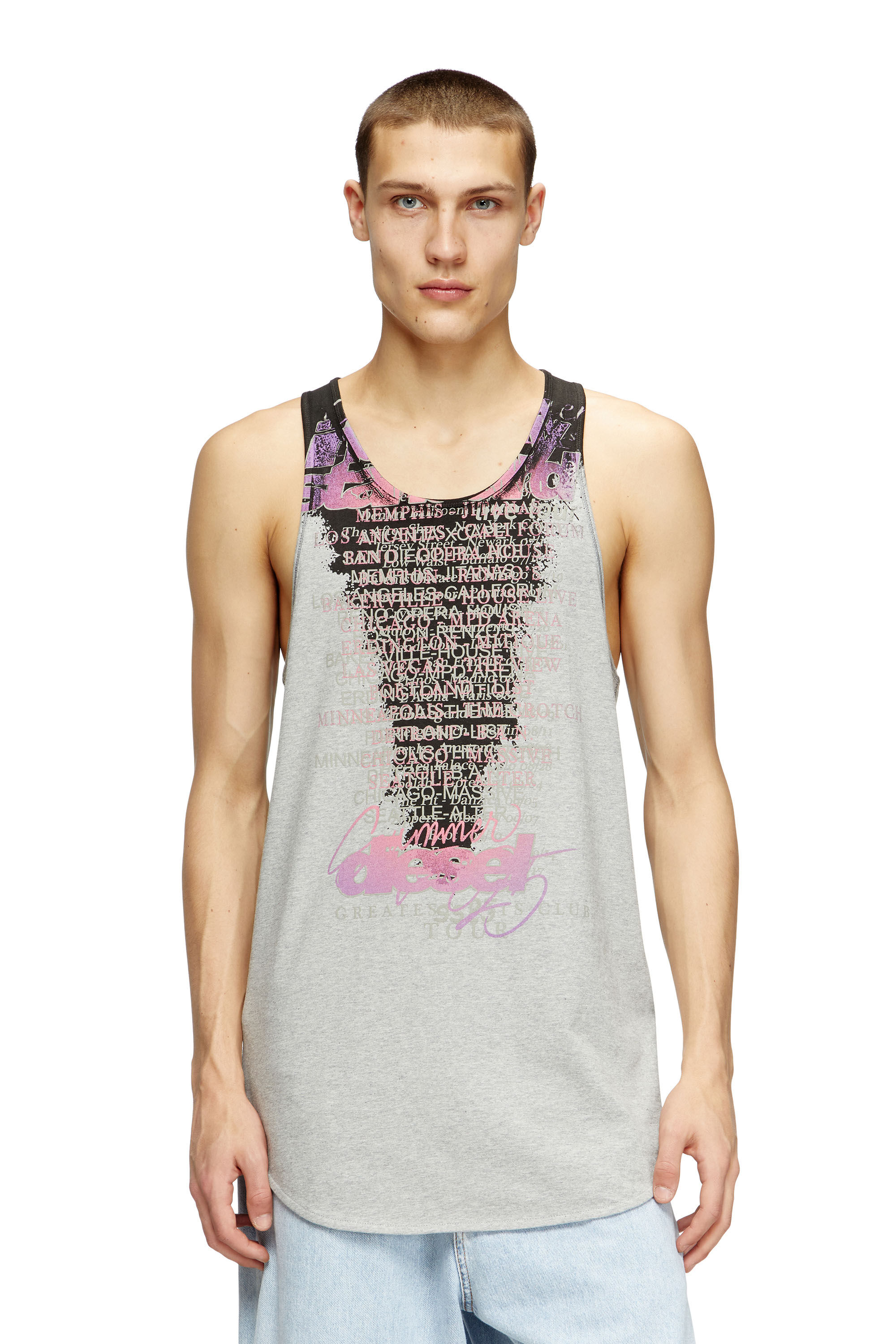 Women's Tank top with lyrics print | Grey | Diesel