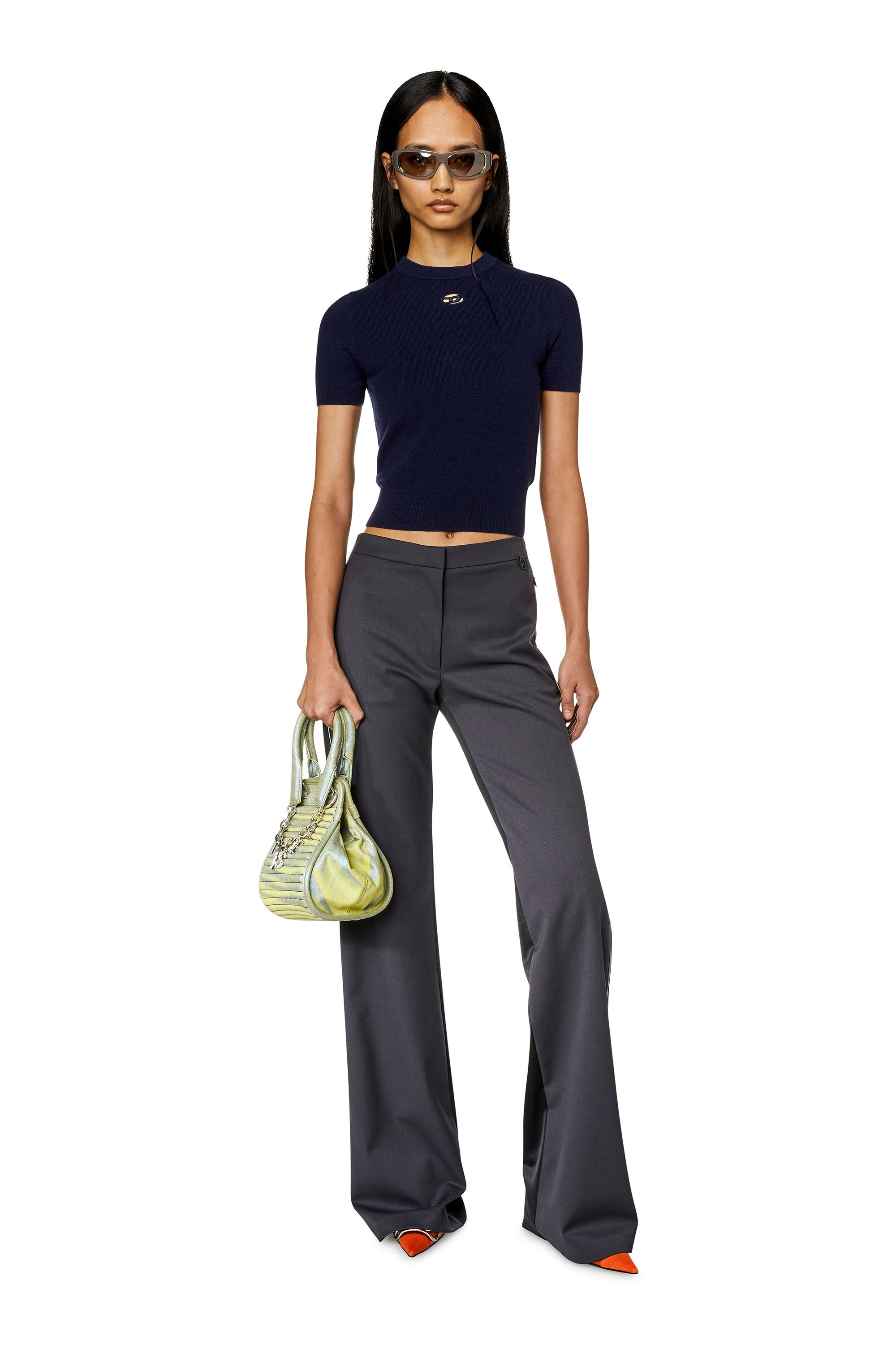 Women's Wool and cashmere top | Blue | Diesel