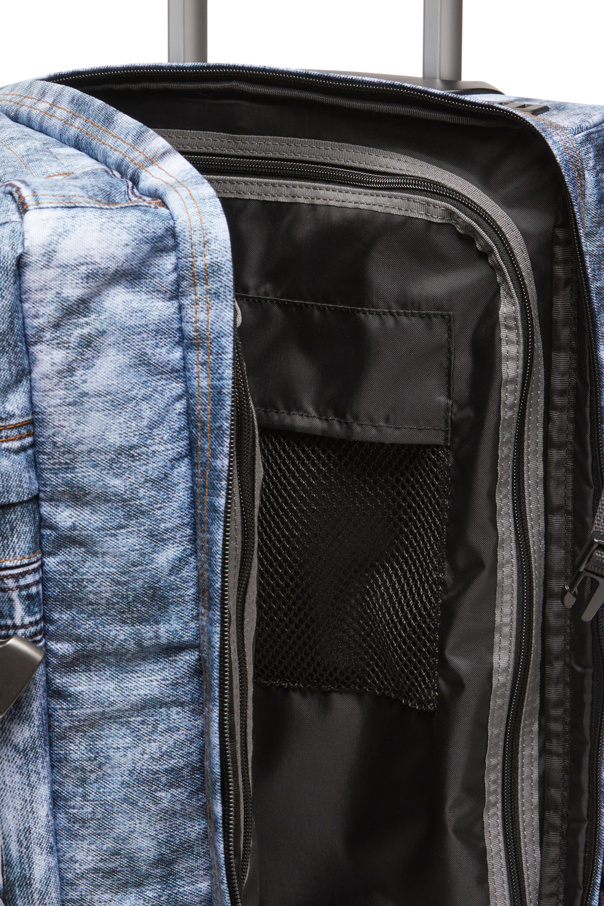 Diesel - DIESEL TRANSIT'R S, Maleta de cabina en denim trampantojo Unisex in Azul marino - 4