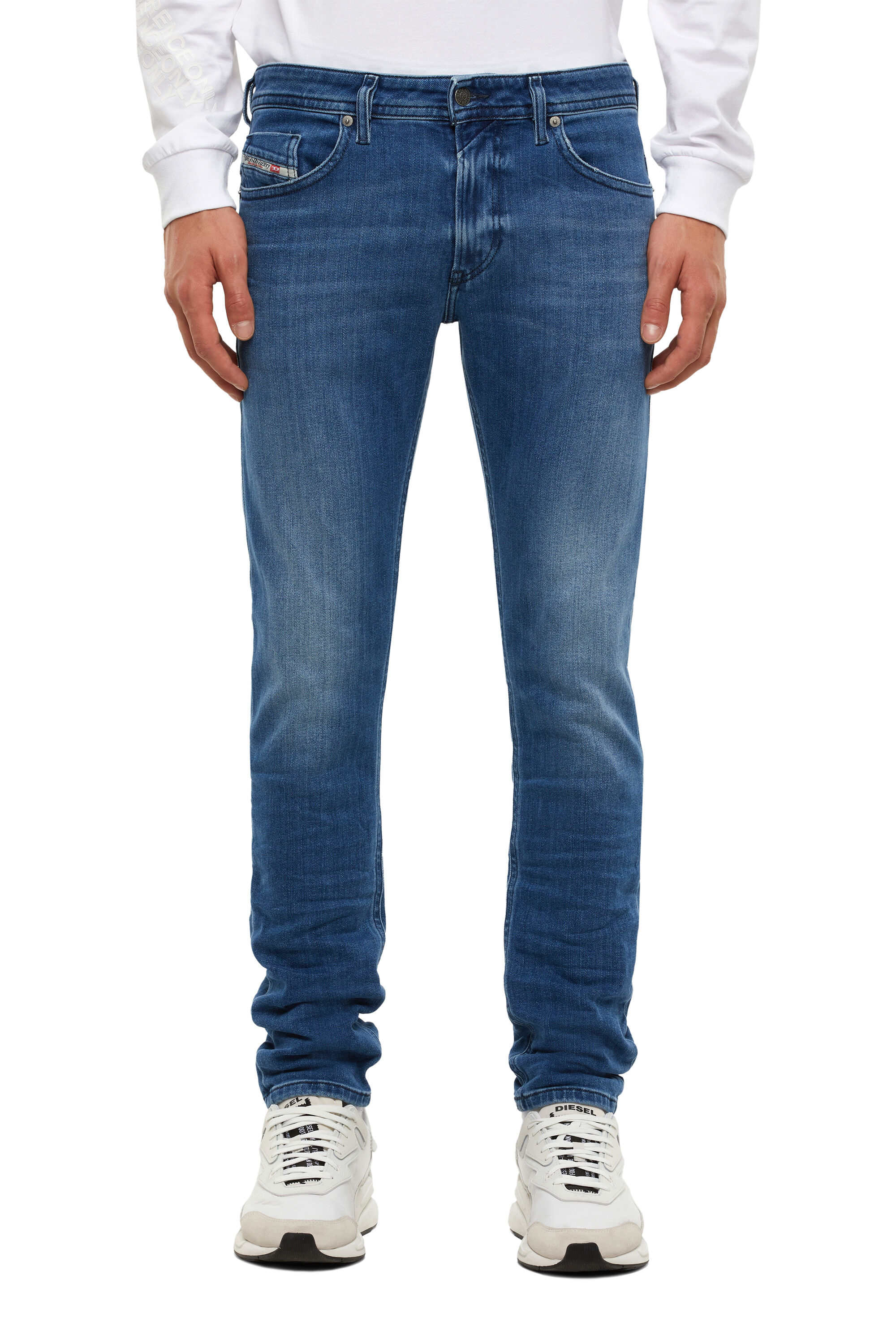 Thommer Slim Jeans 009MB Medium Blue Wash Treated Stretch Fabric