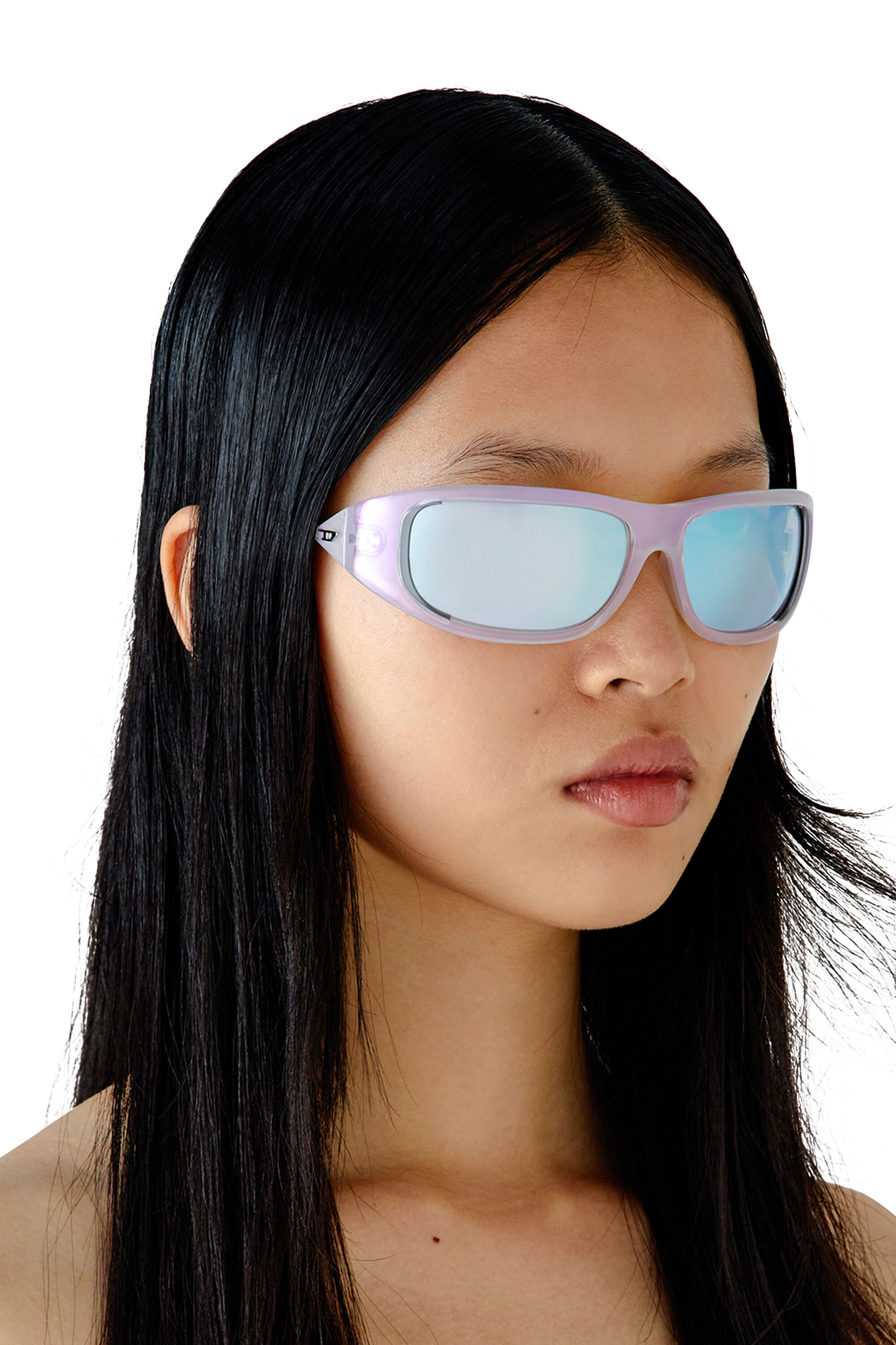 Women's Wraparound style sunglasses | White | Diesel