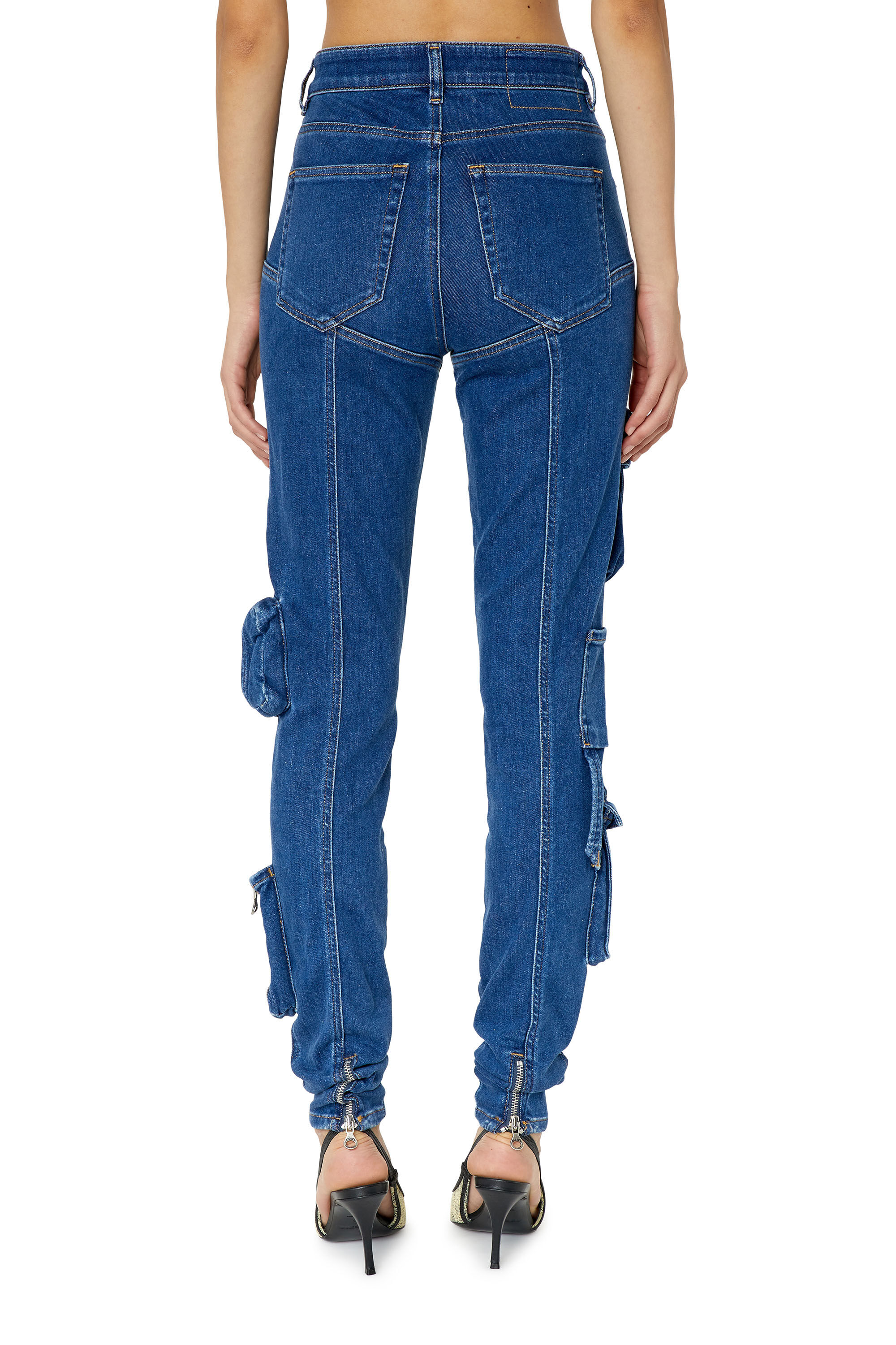 Diesel - 1984 Slandy high 09F28 Super skinny Jeans, Azul Oscuro - Image 5