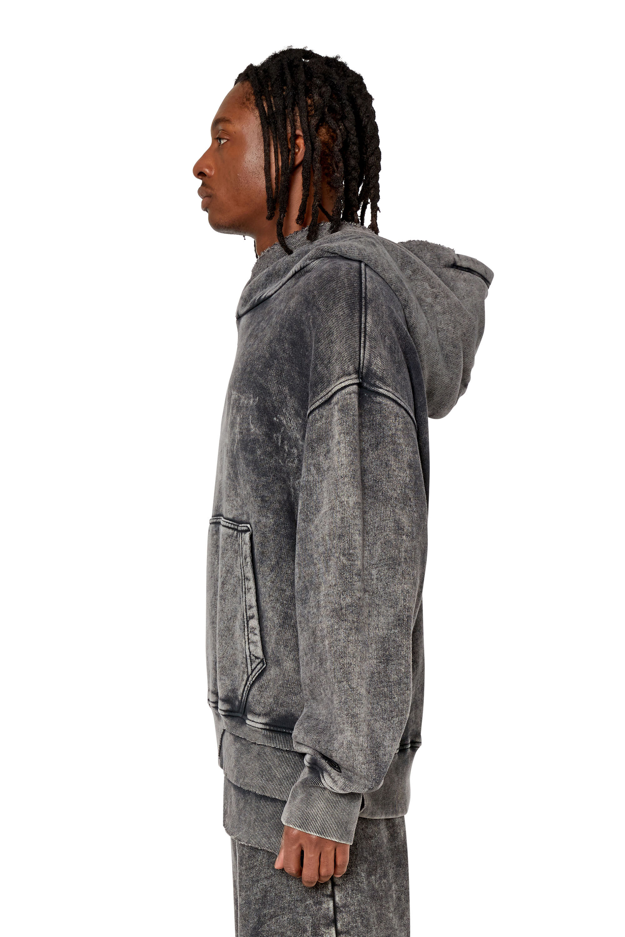 S-TOPPER Man: Hoodie with layered details | Diesel