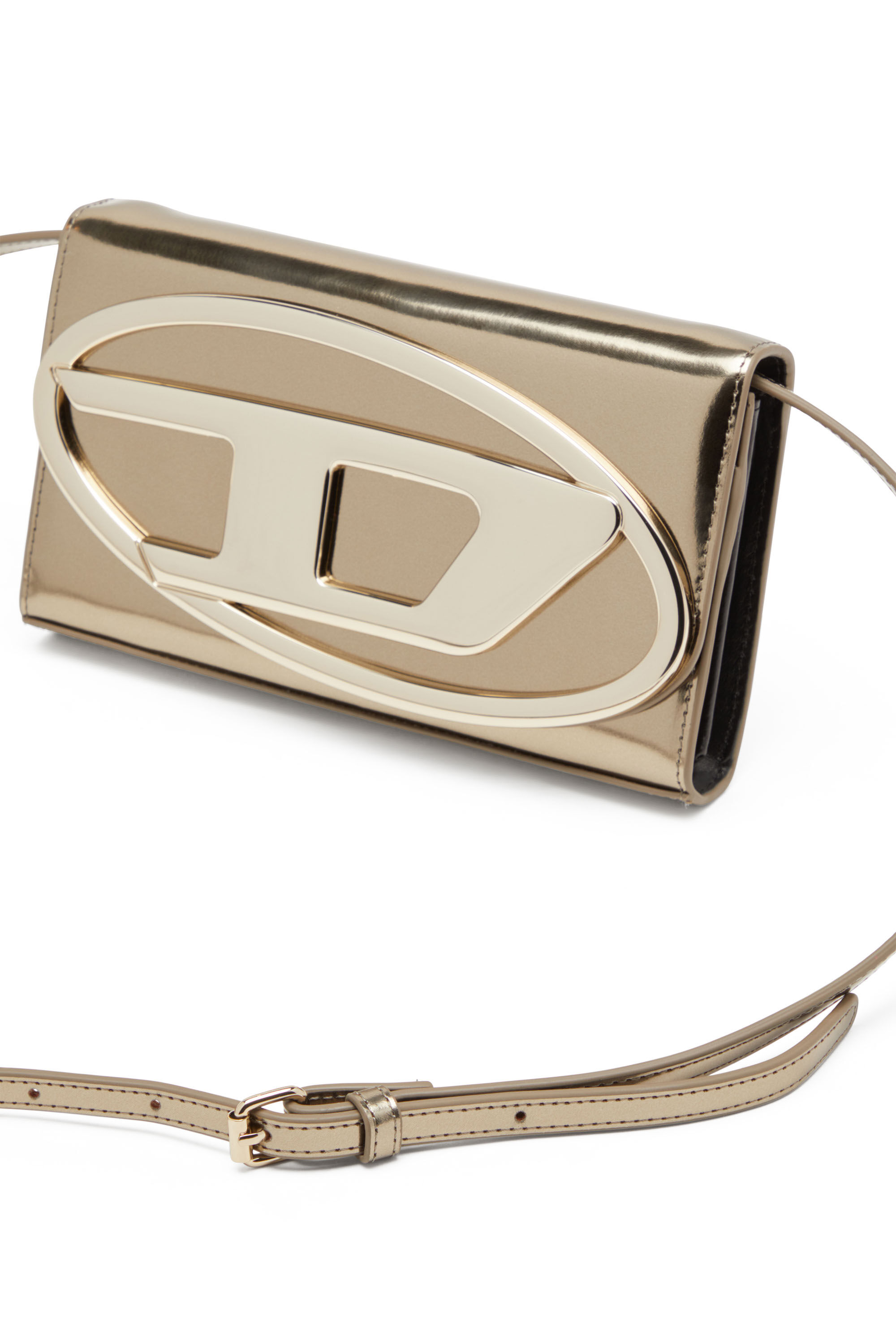 Women's Wallet bag in mirrored leather | Brown | Diesel