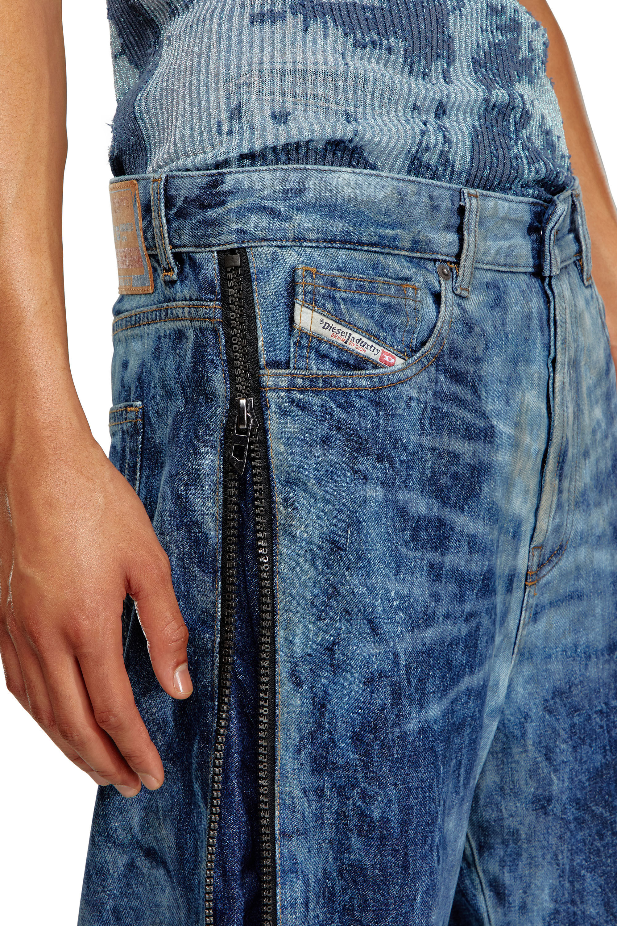 Men's Oversized Regular Jeans | Medium blue | Diesel D-Rise