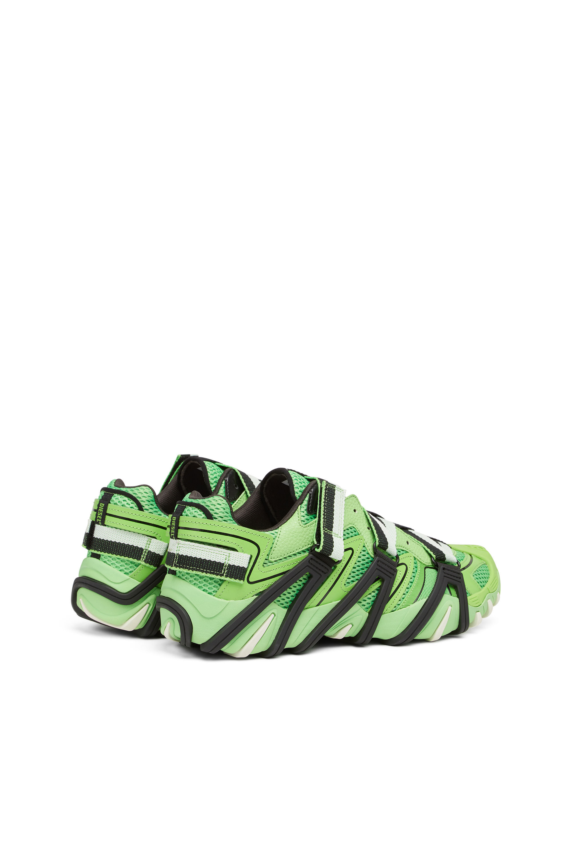Diesel - S-PROTOTYPE-CR  W, Woman's S-Prototype-CR  W - Cage sneakers in mesh and leather in Green - 3