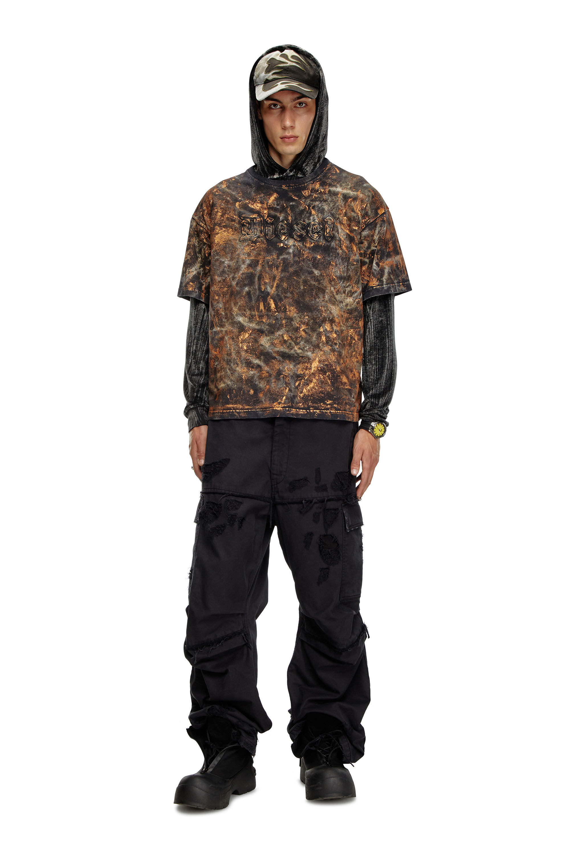 Black T-Boxt-Q22 T-Shirt by Diesel on Sale
