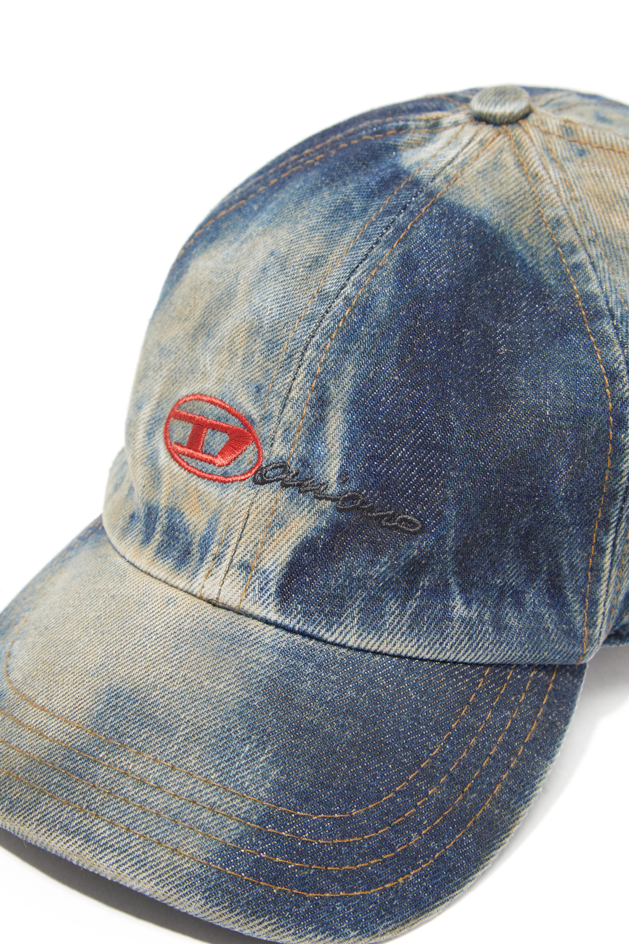 Women's Baseball cap in dirty-effect denim | Blue | Diesel