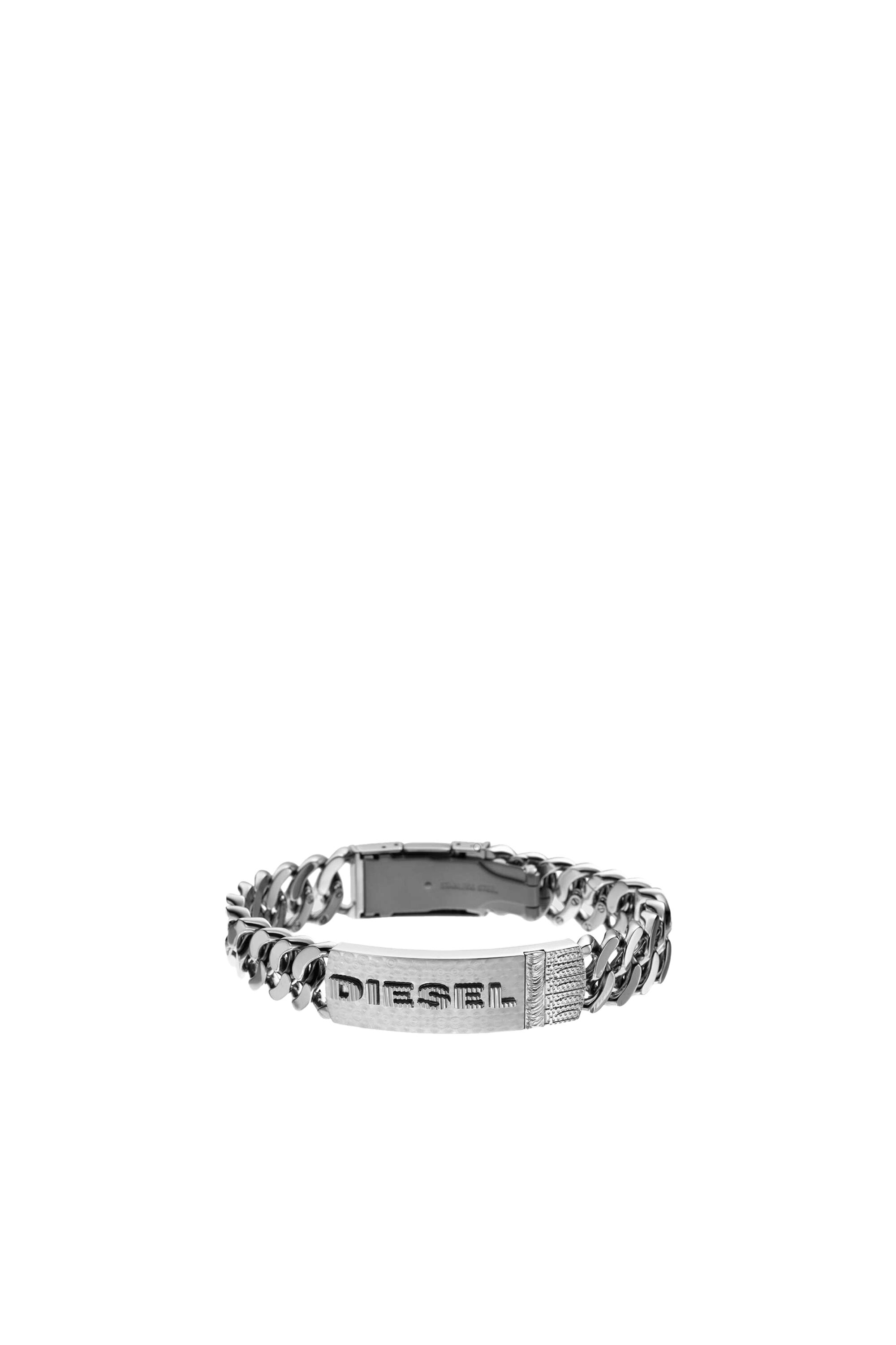 Diesel - DX0326, Pulsera con etiqueta Hombre in Plateado - 1