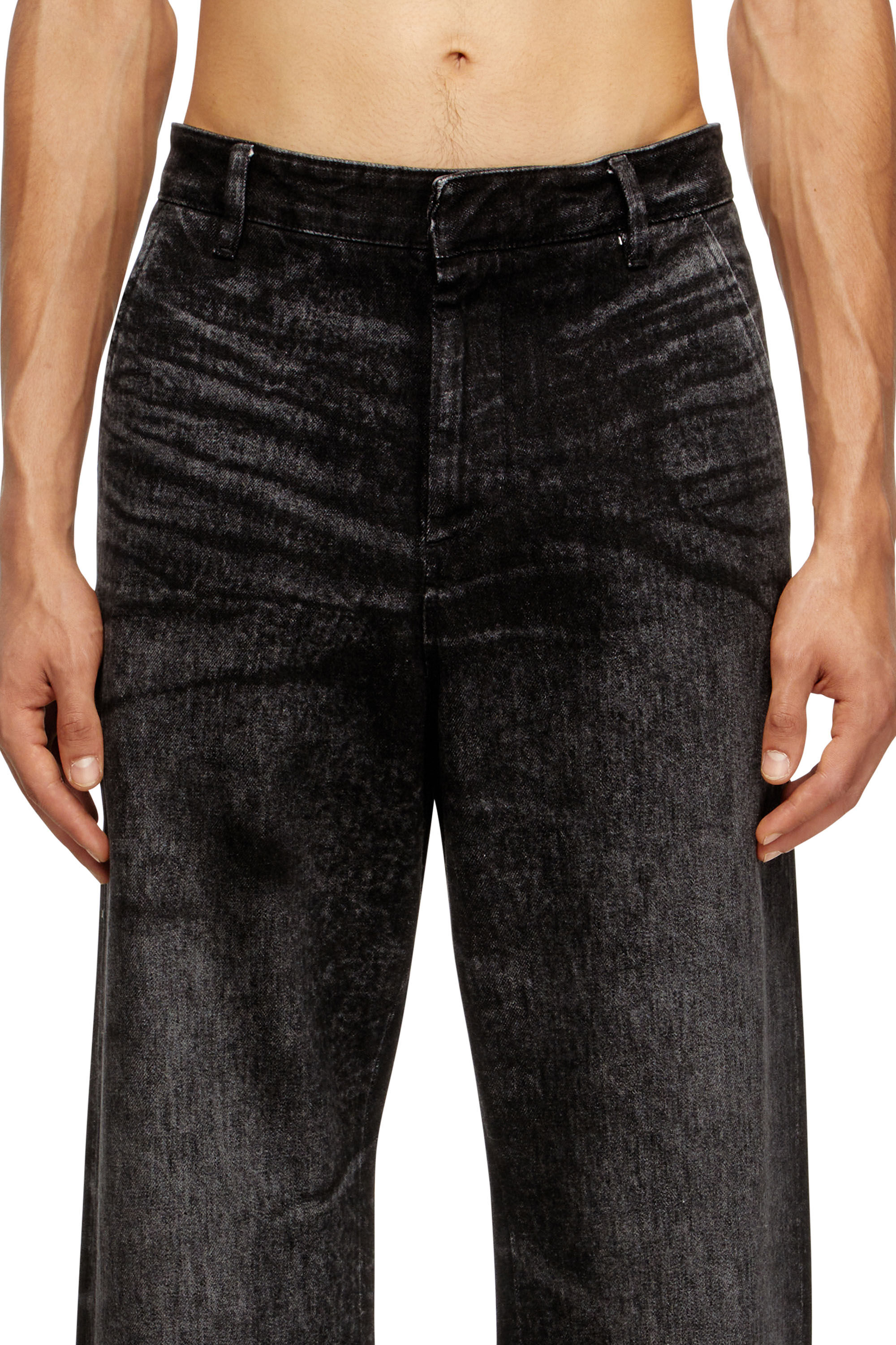 Diesel - Regular Jeans D-Eber 007DB Hombre, Negro/Gris oscuro - 5