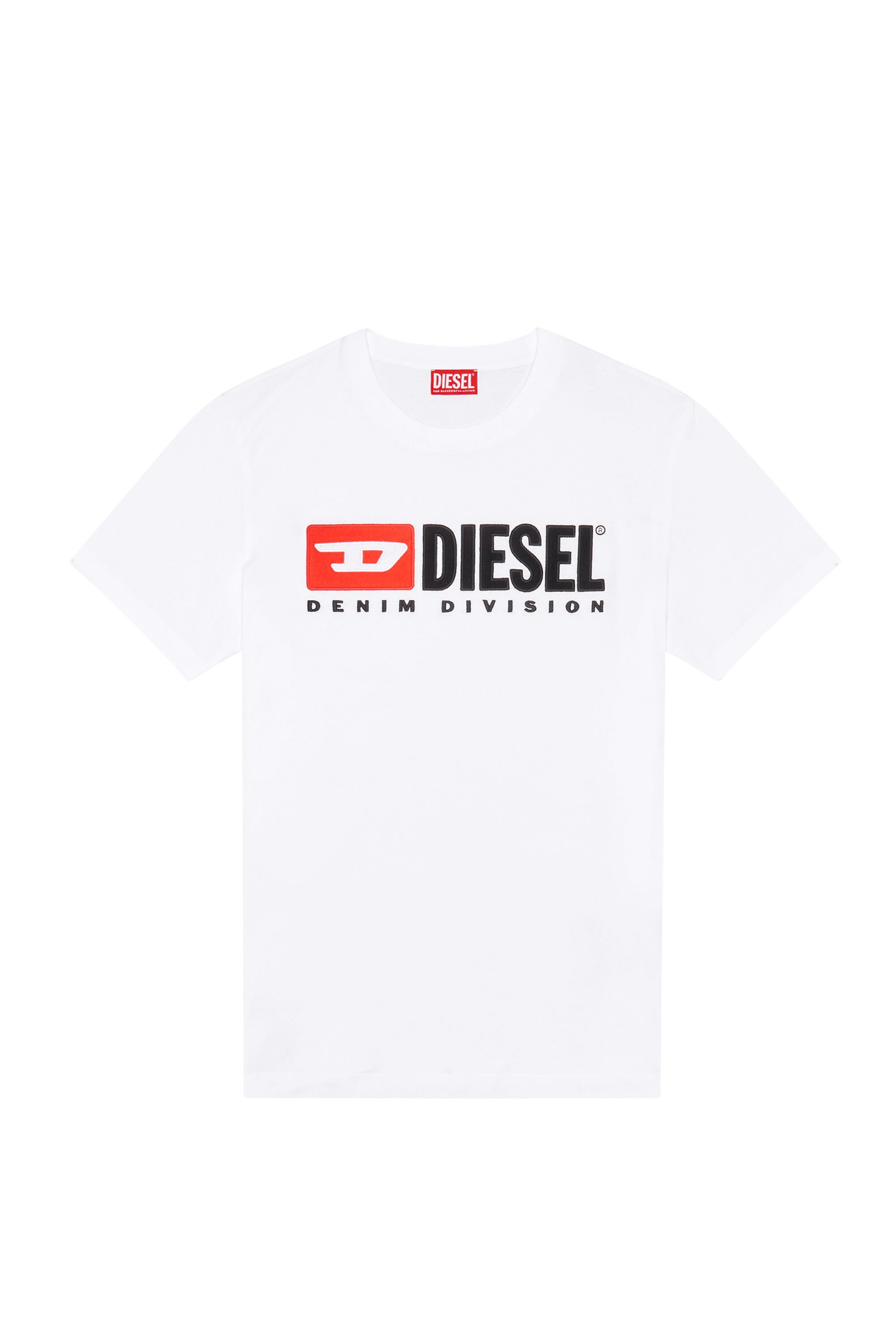 Diesel - T-DIEGOR-DIV, Man T-shirt with embroidered logo in White - Image 2