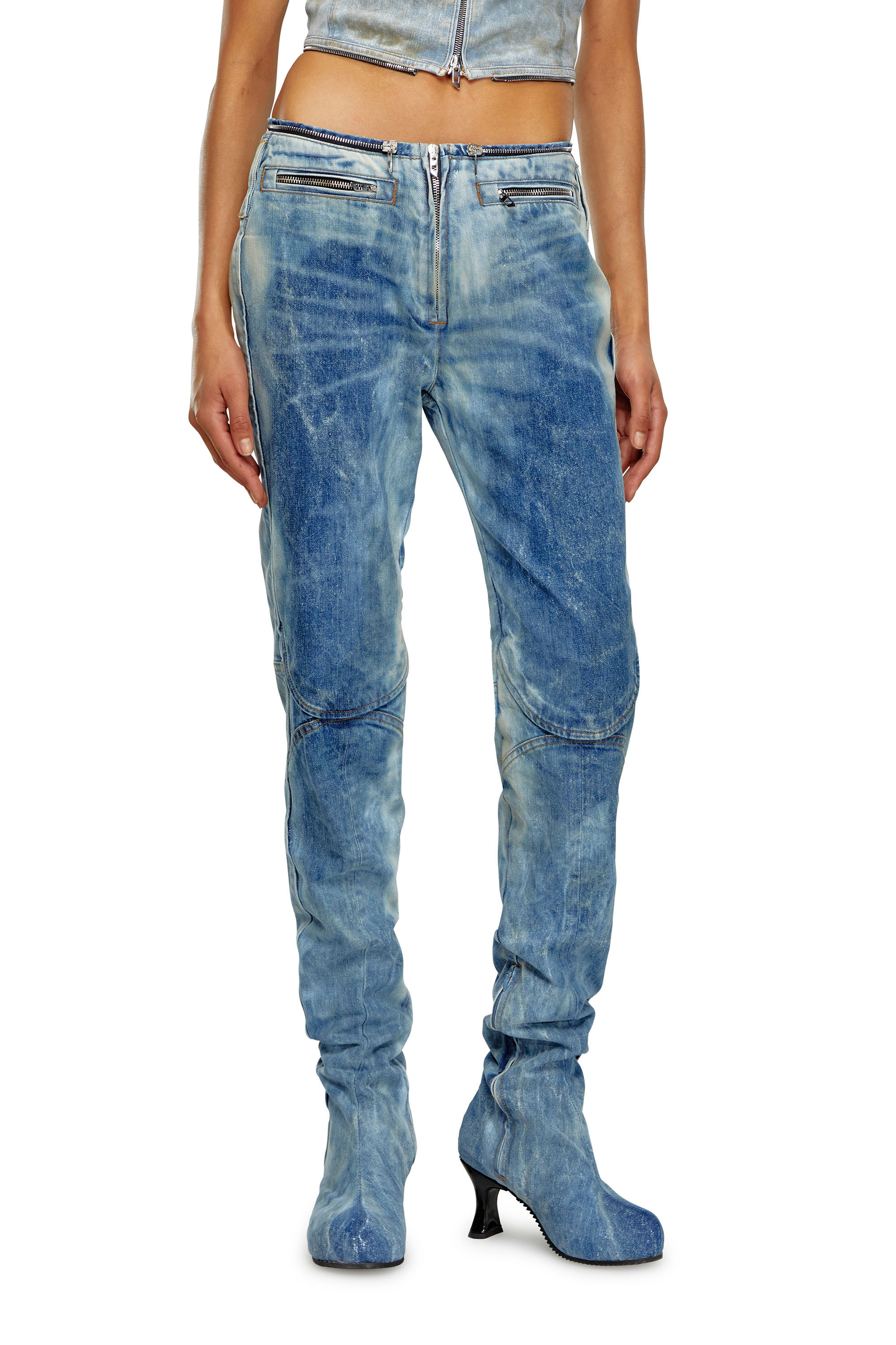 Women's Seamed Relaxed Jeans | Light blue | Diesel D-Gen