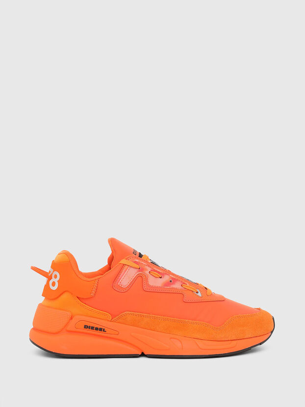 sneakers in reflective nylon and suede