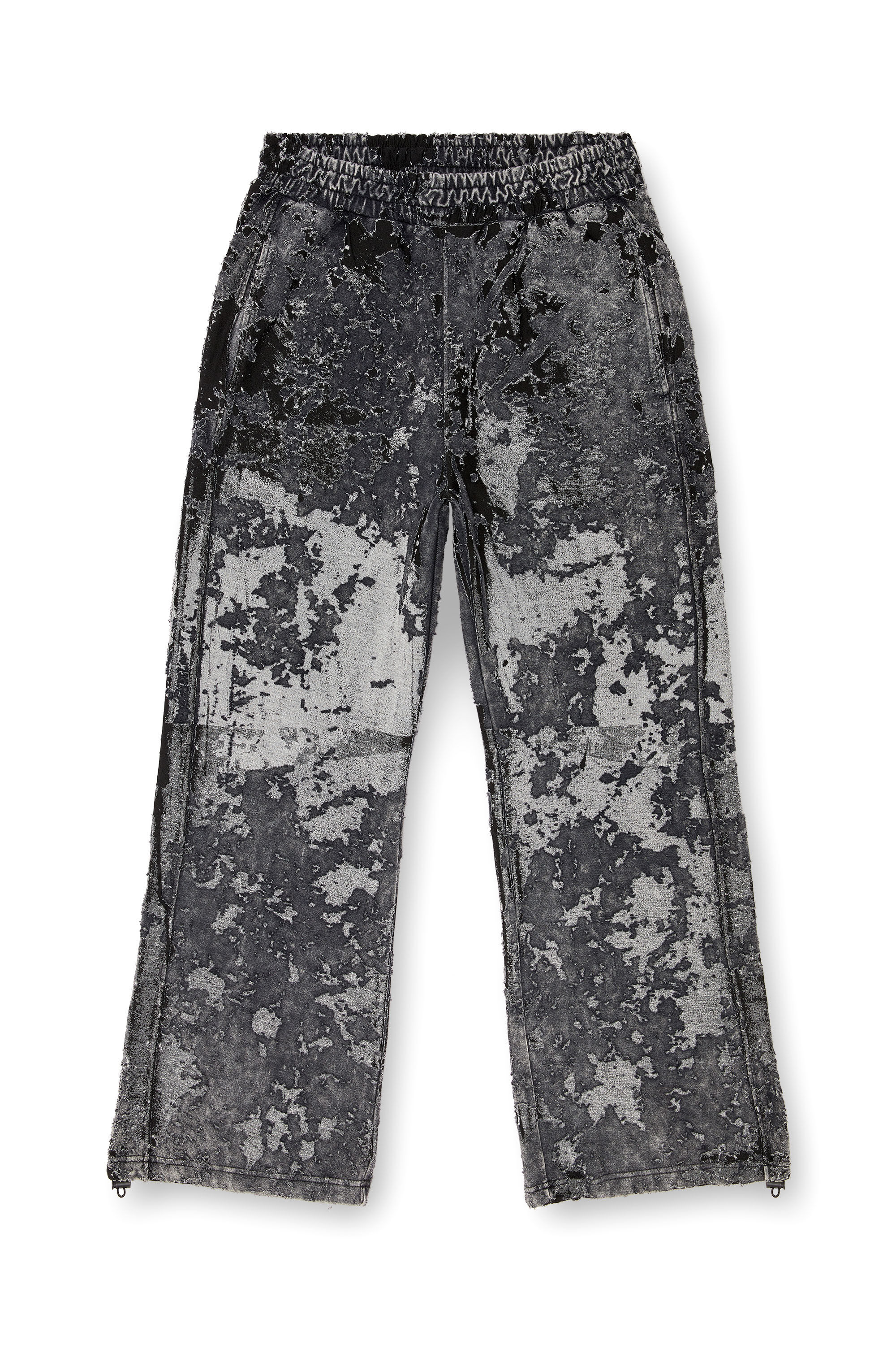 Diesel - P-MARTIS-SHOW, Pantalones deportivos con técnica de burn-out y efecto de camuflaje Hombre in Negro - 2