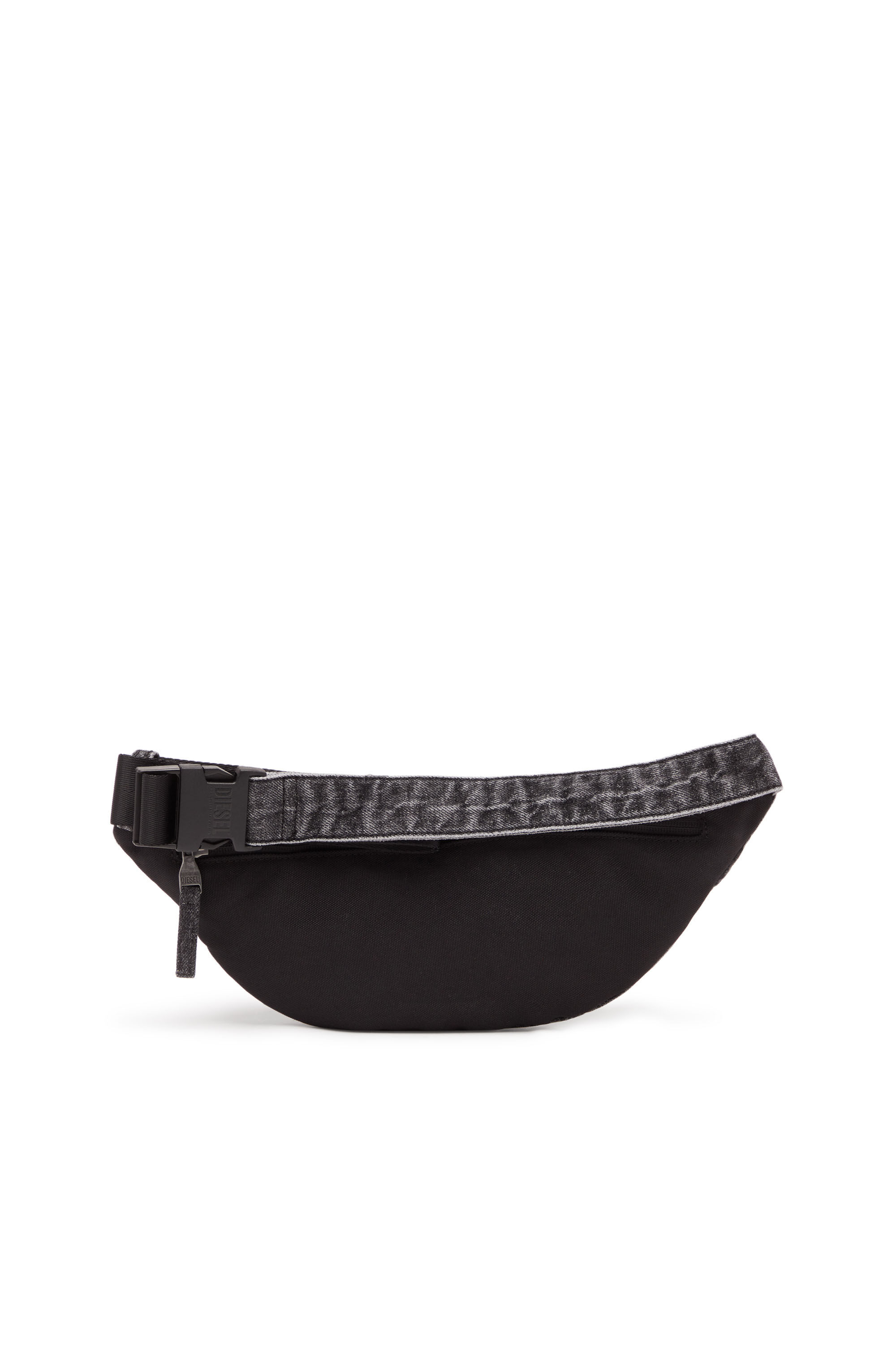 Diesel - RAVE BELTBAG X, Man's Rave Beltbag X - Belt bag in faded denim in Black - 3