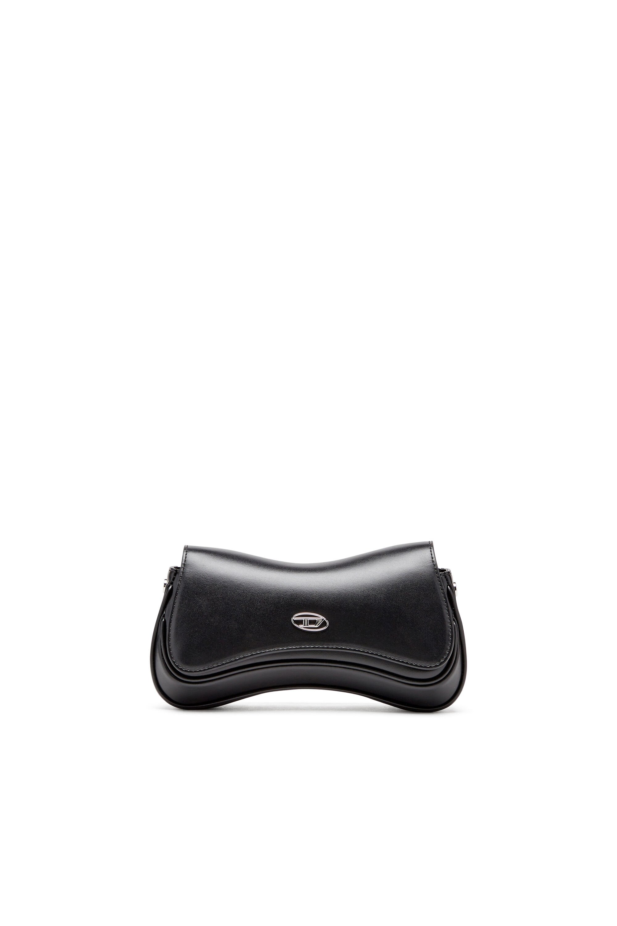 Women's Play-Semi gloss leather shoulder bag | Black | Diesel