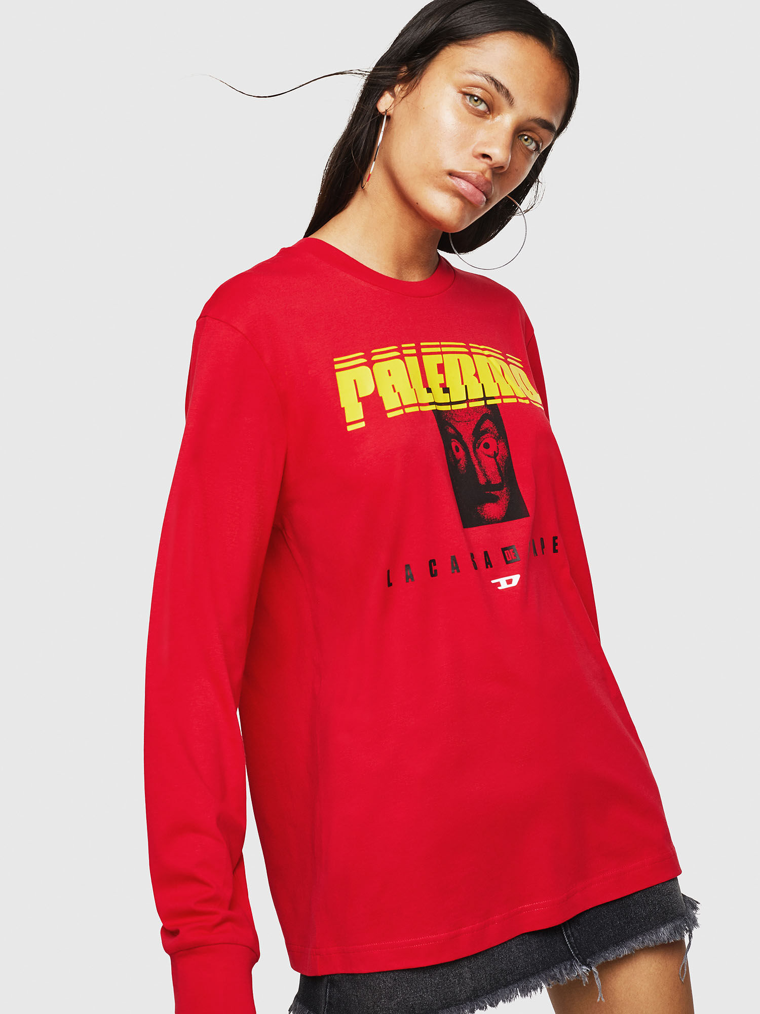 Diesel la casa outlet de papel t shirt