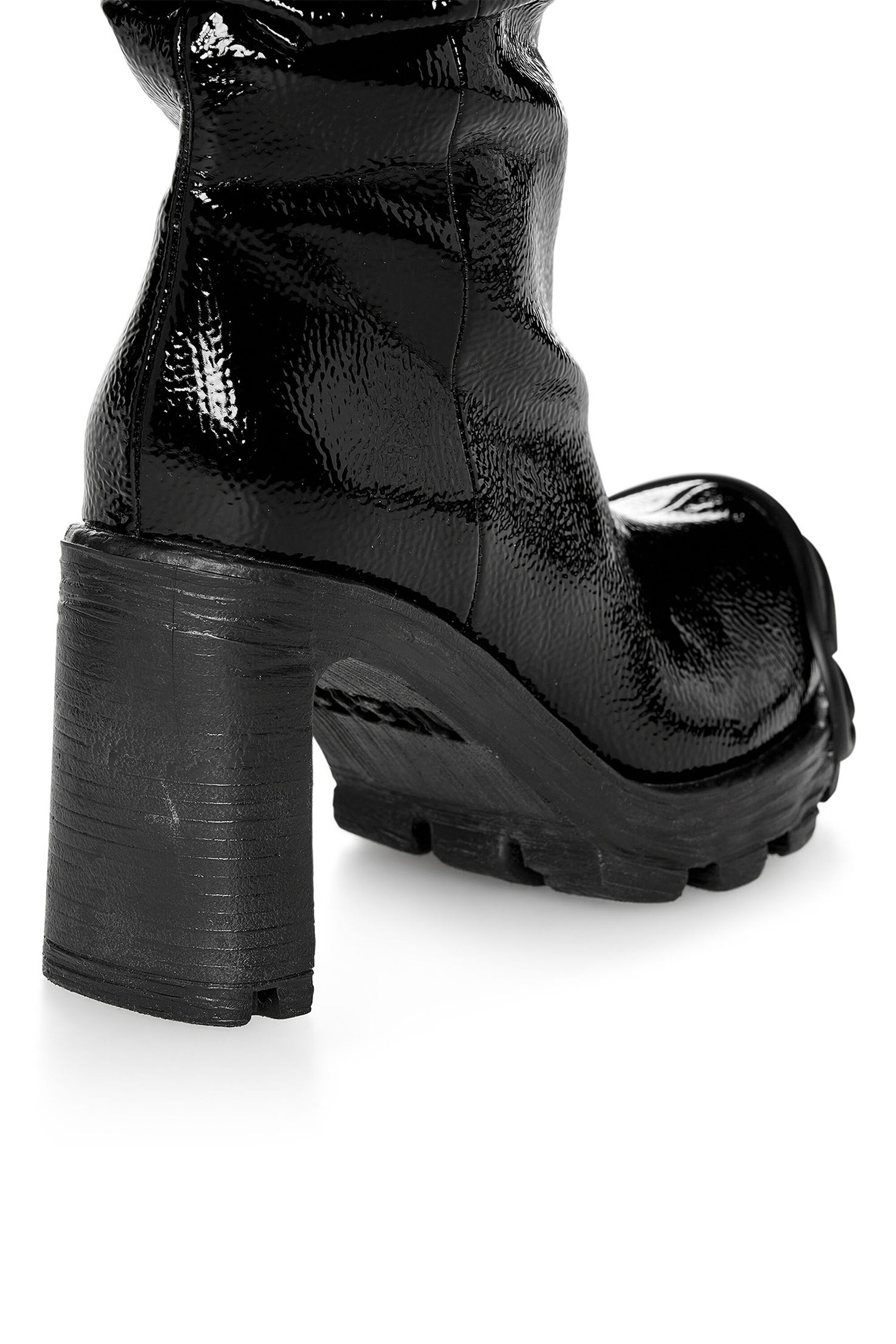 Women s D Hammer Glossy over the knee boots Black Diesel