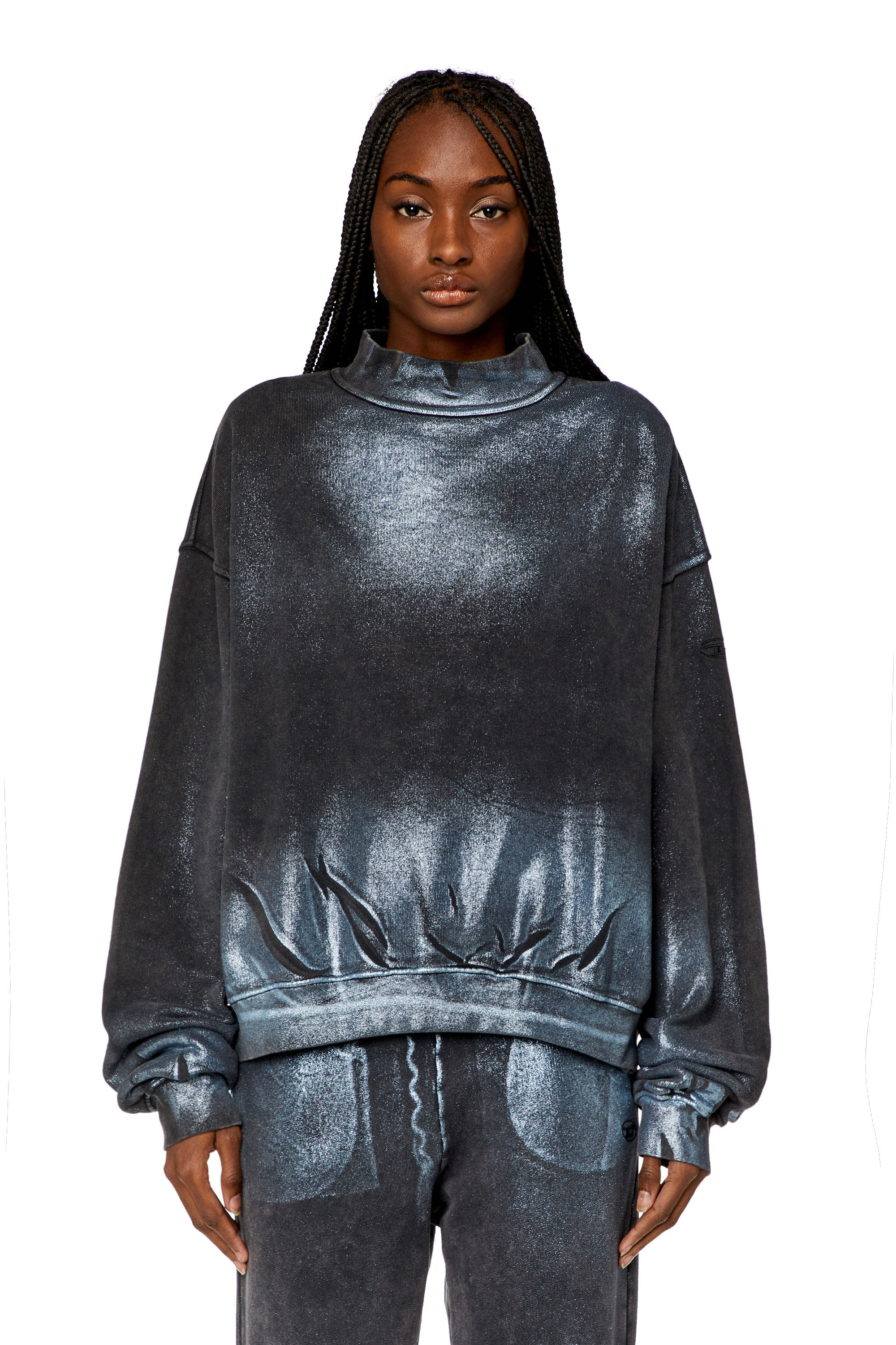 Women's Faded metallic sweatshirt | Multicolor | Diesel