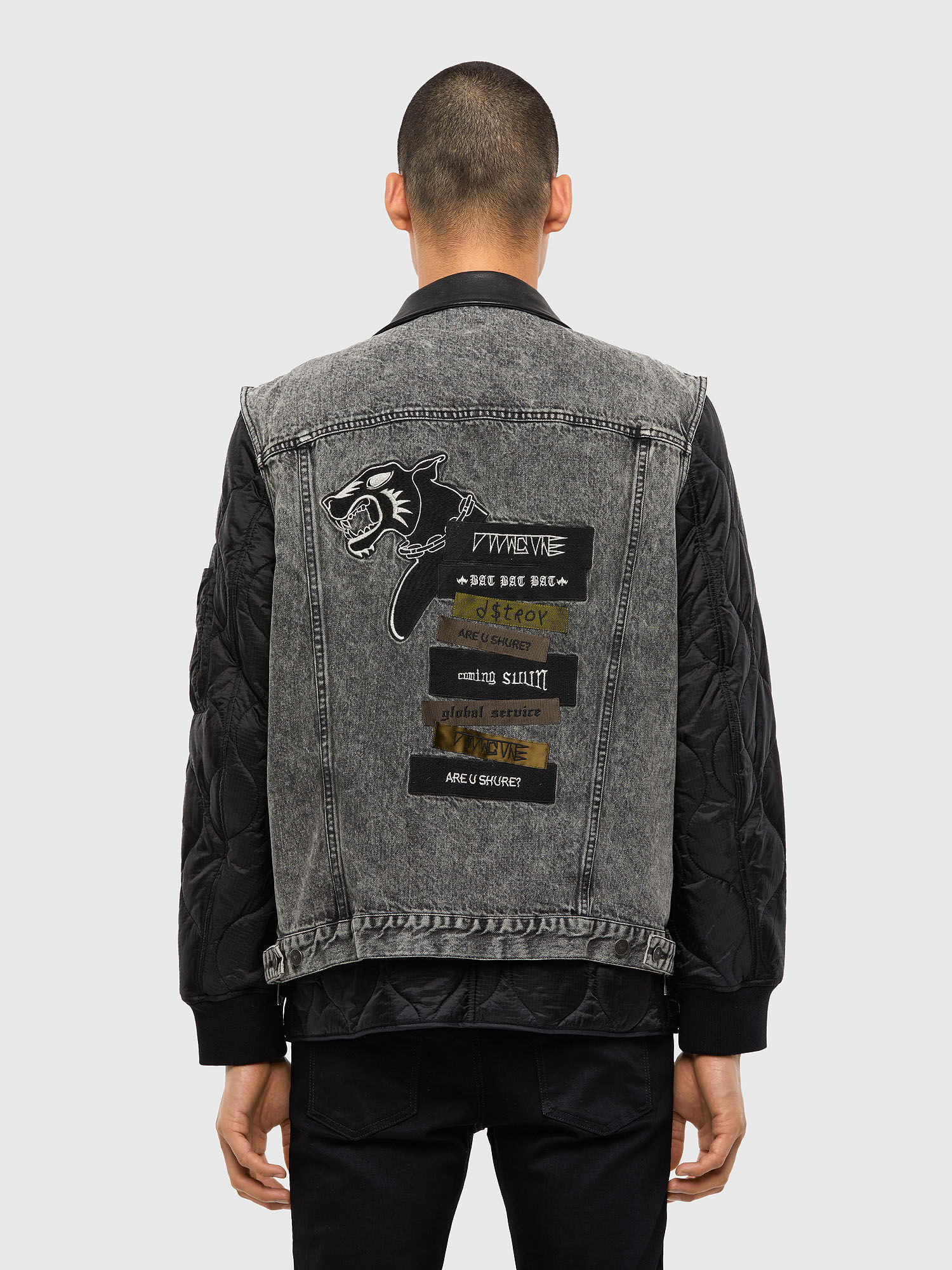 D-DESTROY-SP Man: Quilted jacket with removable denim vest | Diesel