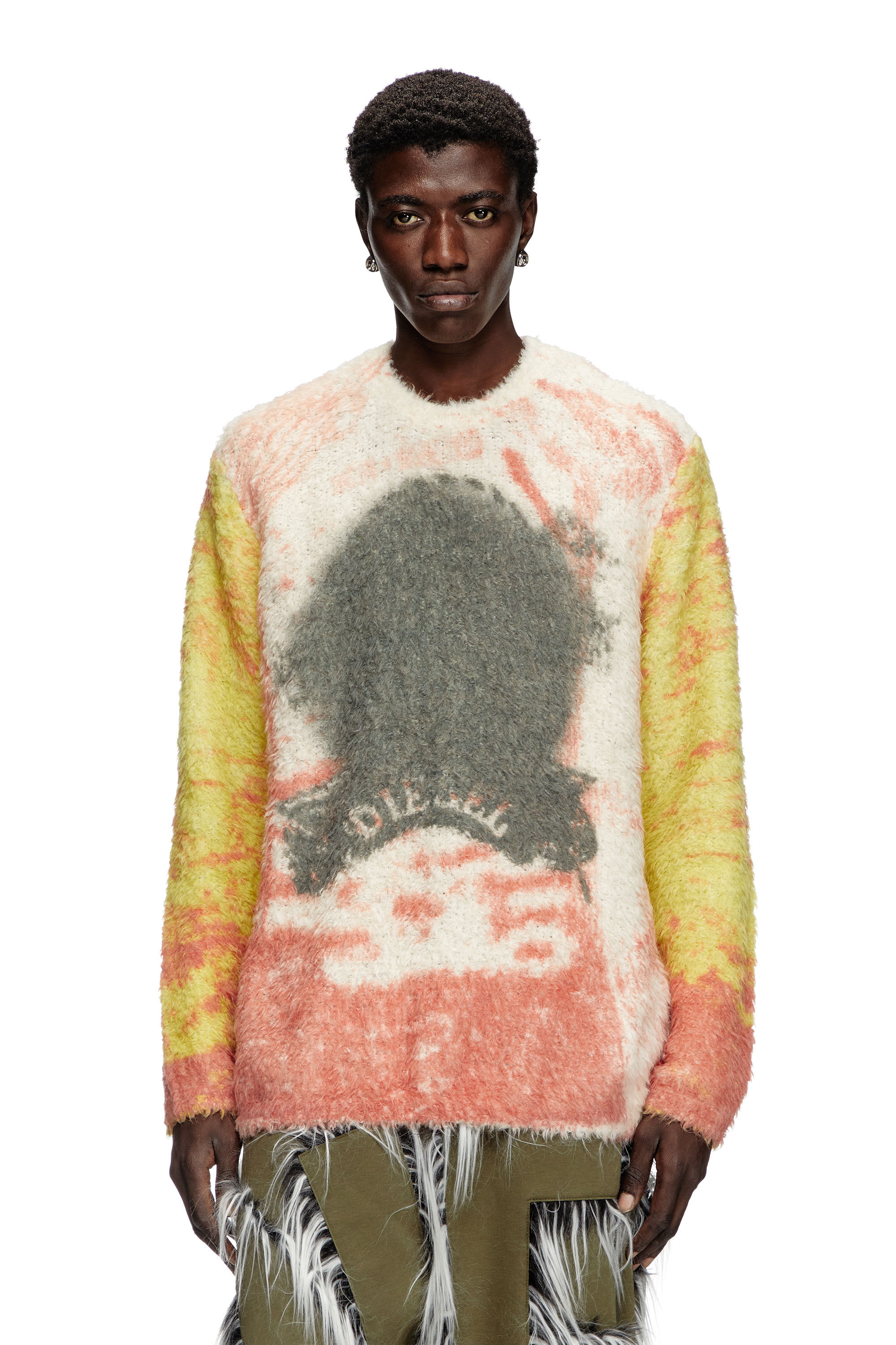 Men's Alpaca-blend jumper with Pop print | Multicolor | Diesel