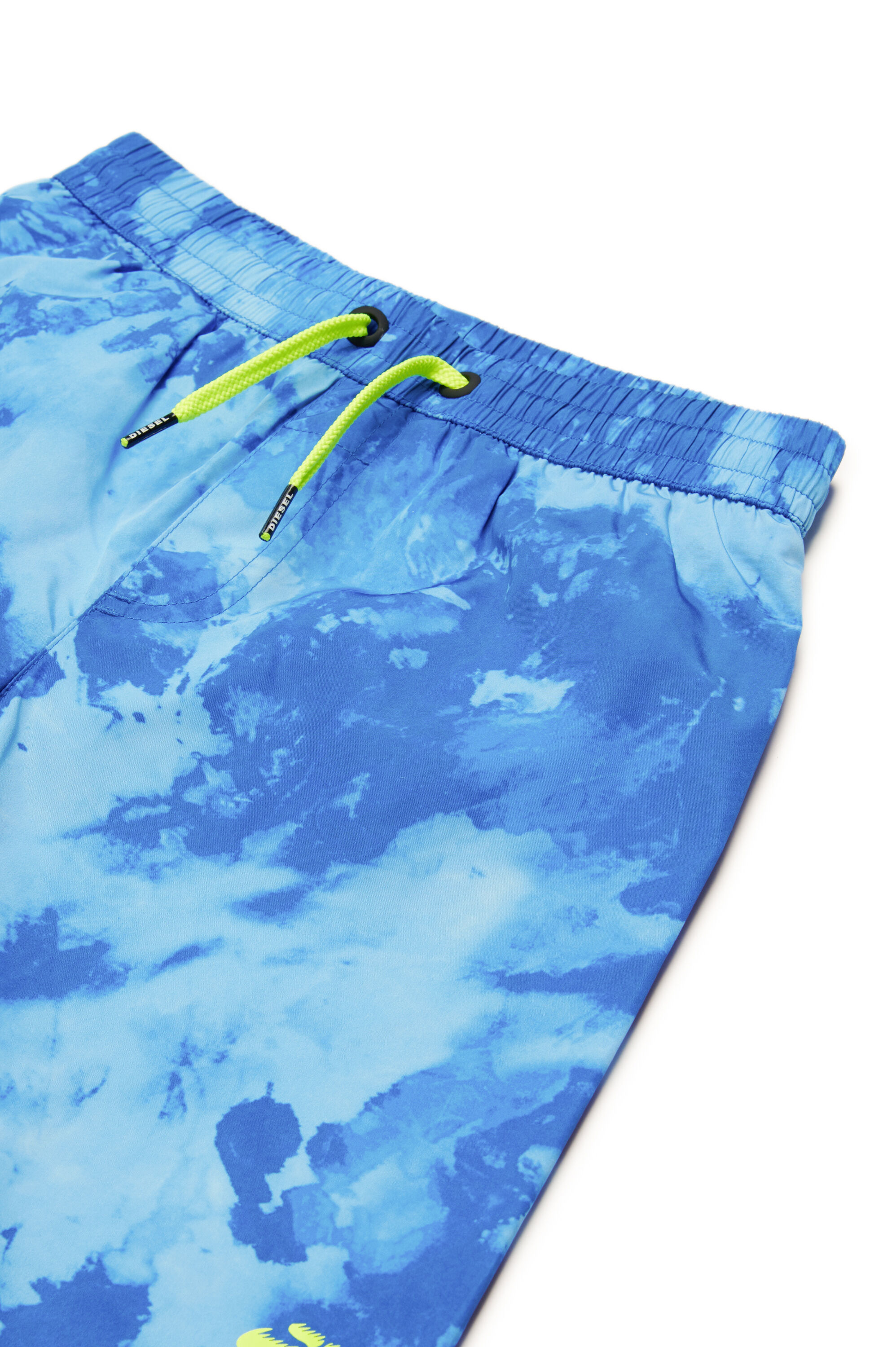 Diesel - MLONGKEN, Bañador con estampado manchado Hombre in Azul marino - 3