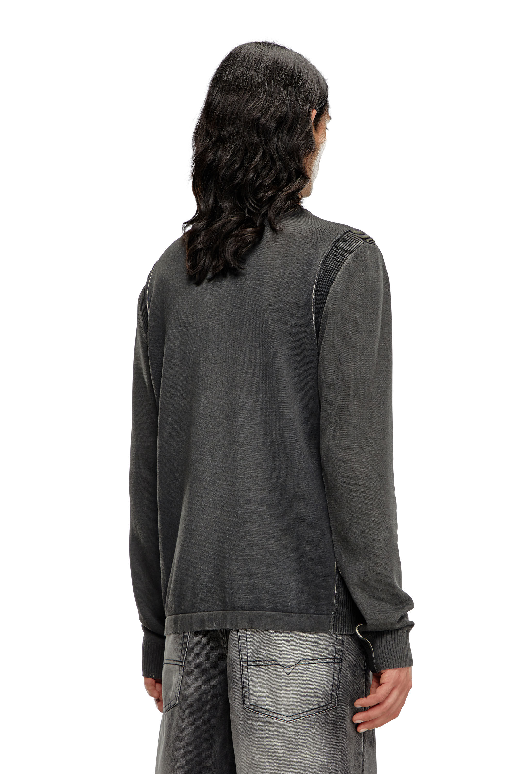 Men's Jumper in treated cotton | Black | Diesel