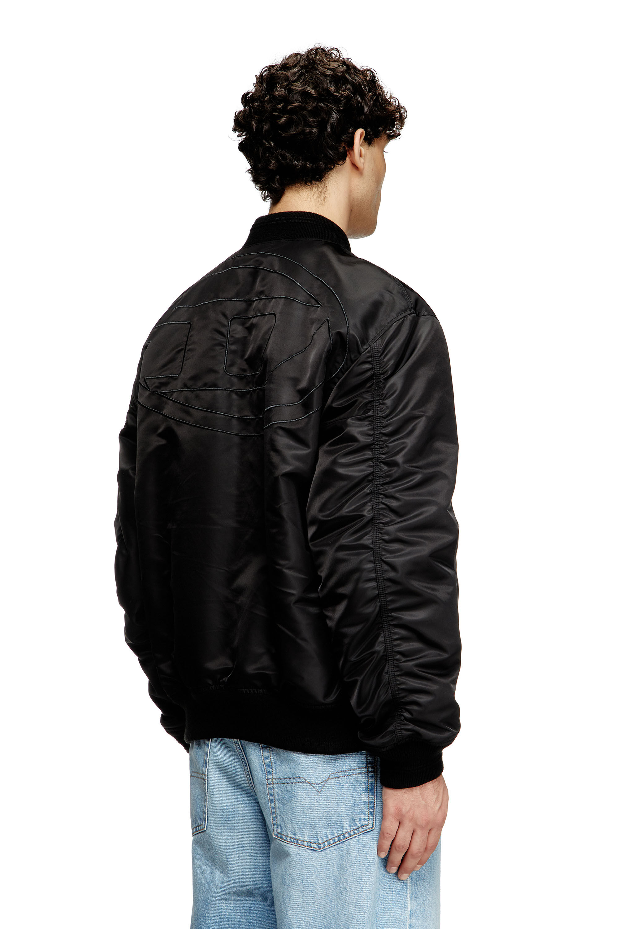 【メーカー公式ショップ】 in Bomber Men's padded Diesel | Black | D Oval with nylon ジャケット・アウター