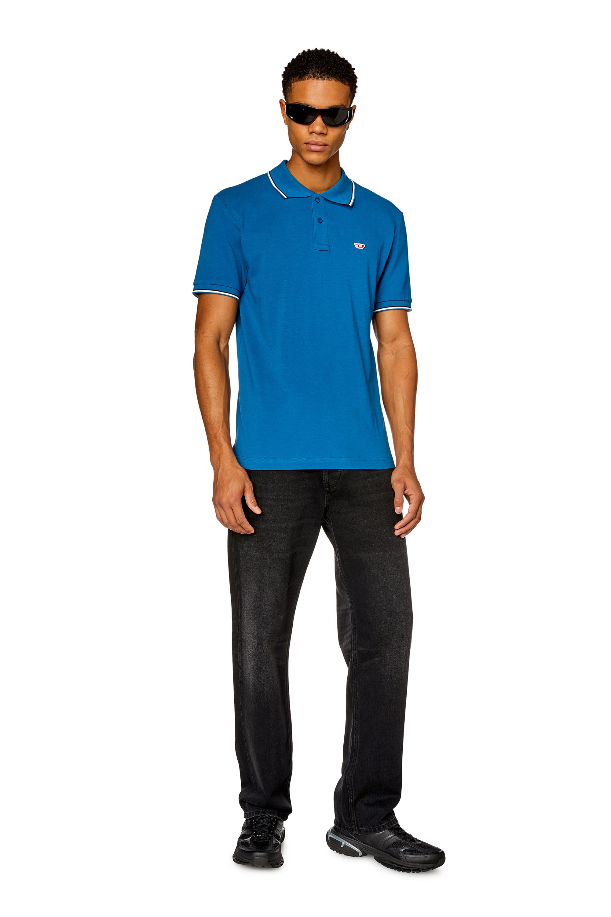 T-SMITH-D Man: Polo shirt with striped trims | Diesel