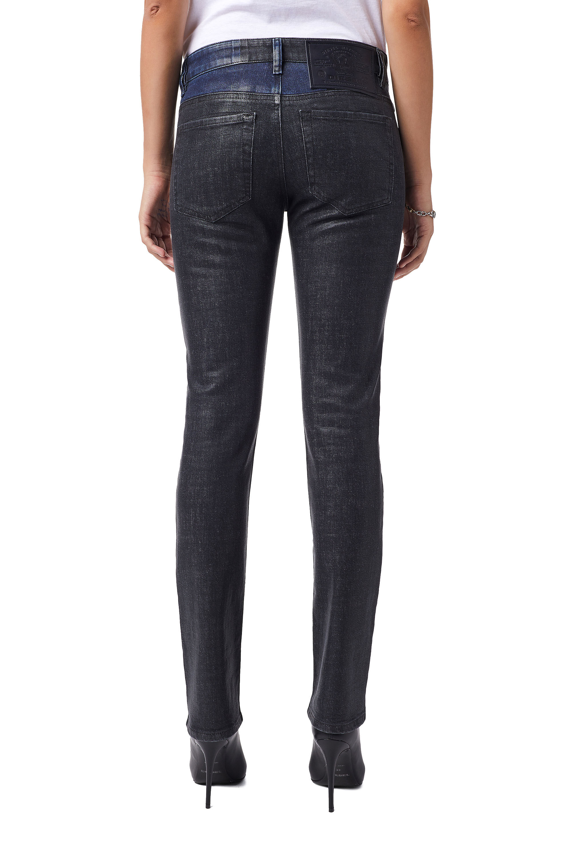 Diesel - D-Lyla Slim Jeans 09B59, Black/Dark grey - Image 5