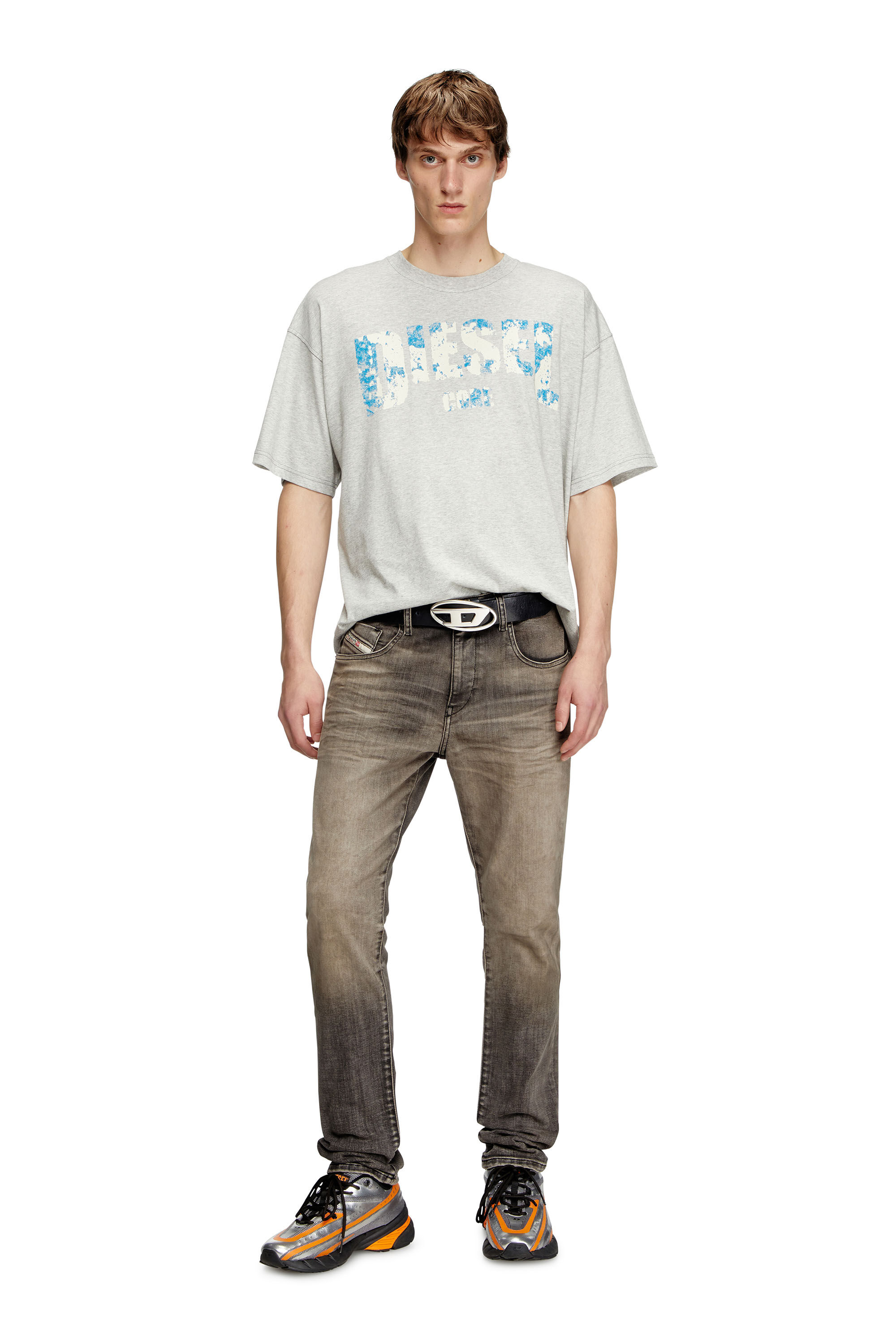 Diesel - T-ADJUST-R25, Camiseta con estampado Diesel Core Hombre in Gris - 1