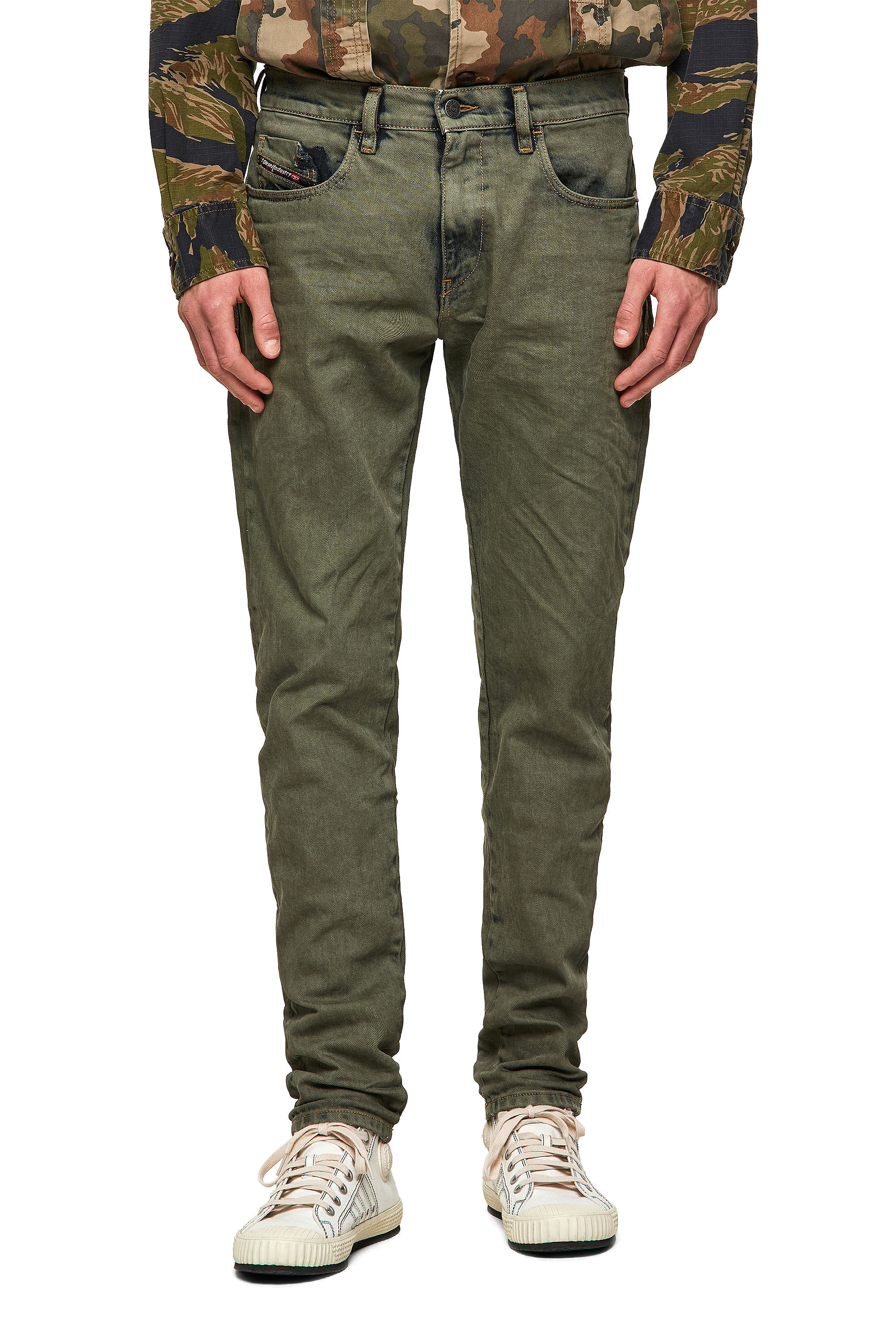 Diesel - D-Strukt Slim Jeans 09A50, Military Green - Image 3