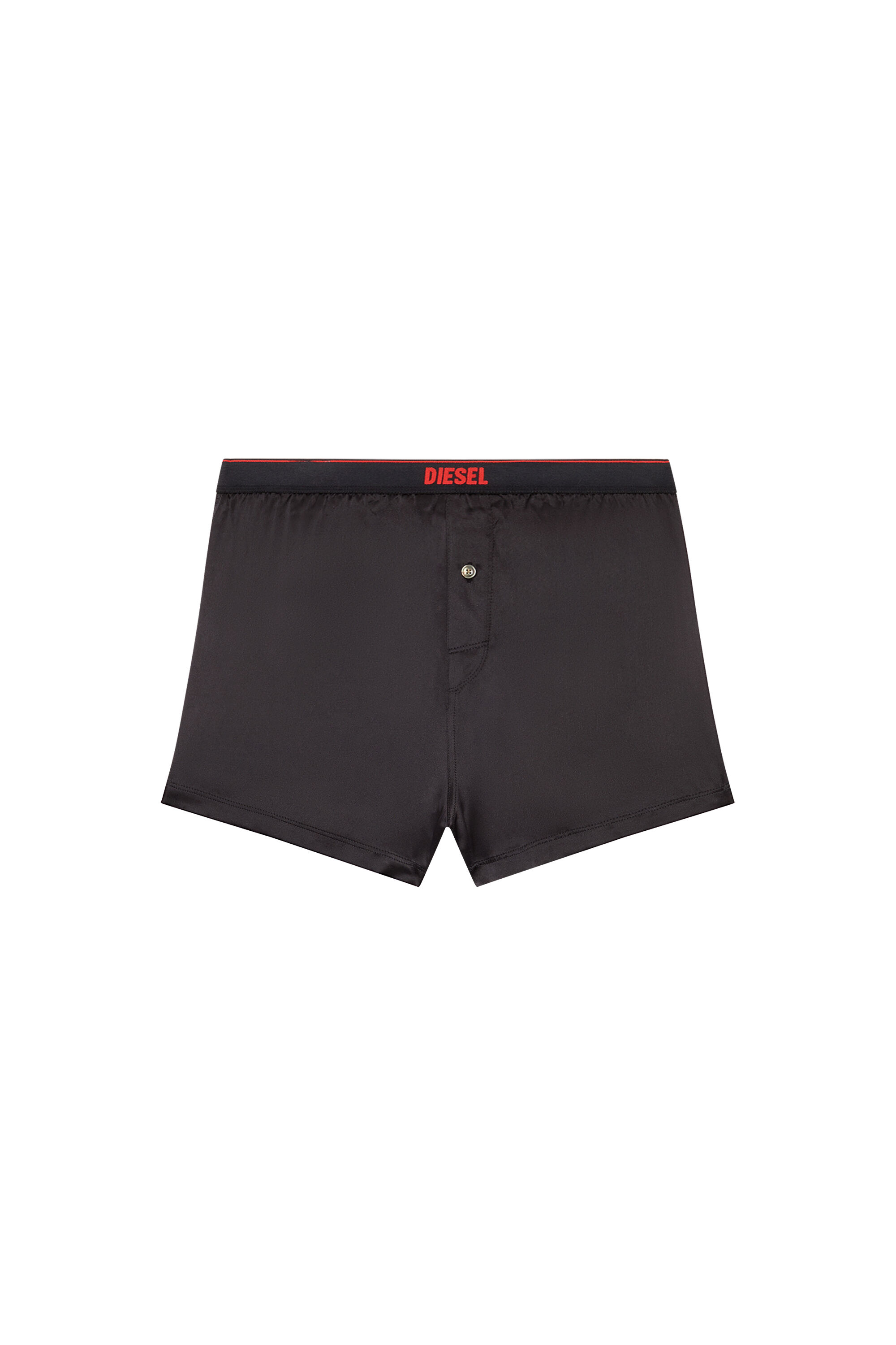 Diesel - UUBX-STARK-EL, Unisex's Silk boxers with logo waist in Black - 2