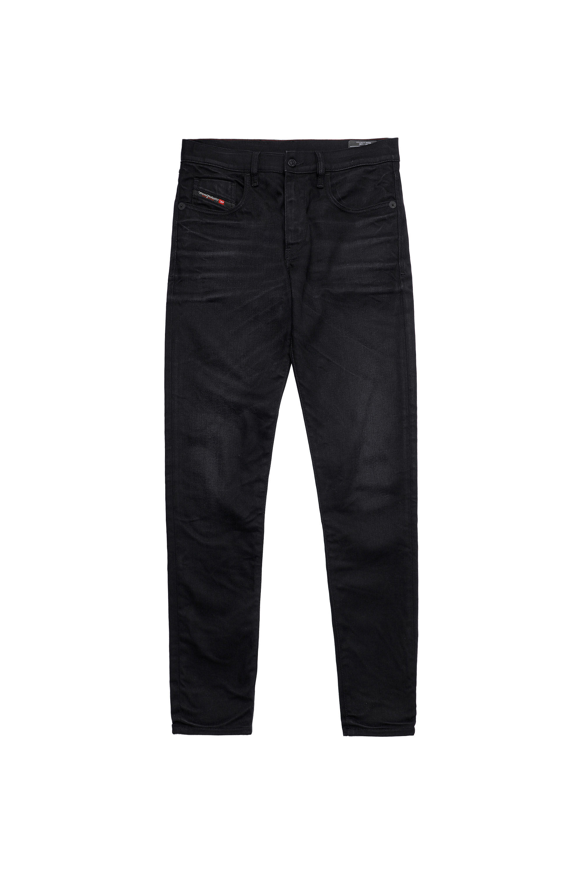 Diesel - 2019 D-Strukt 09A15 Slim Jeans, Negro/Gris oscuro - Image 2