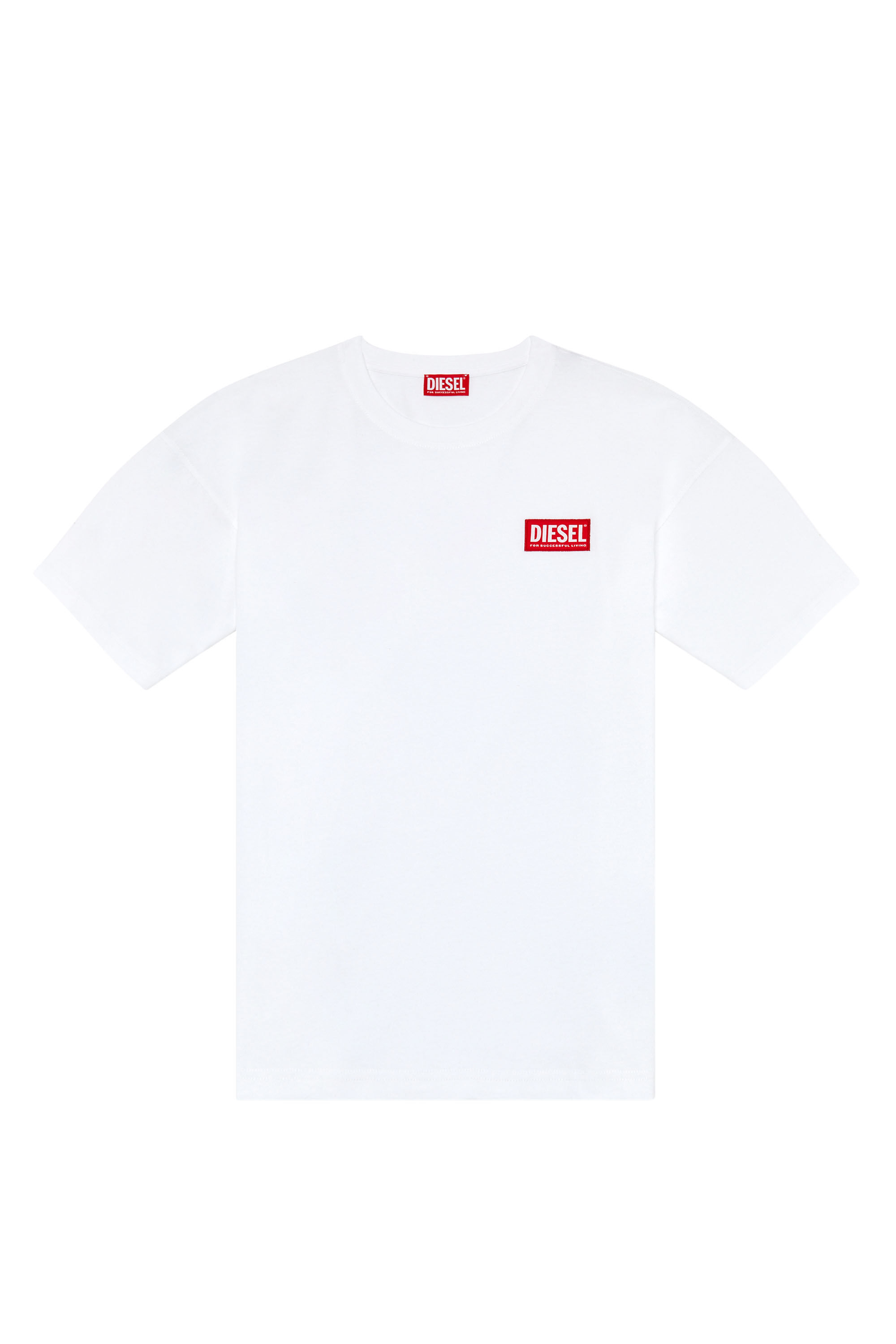 Men's T-shirt with logo patch | White | Diesel Men's T-shirt with logo patch | White | Diesel