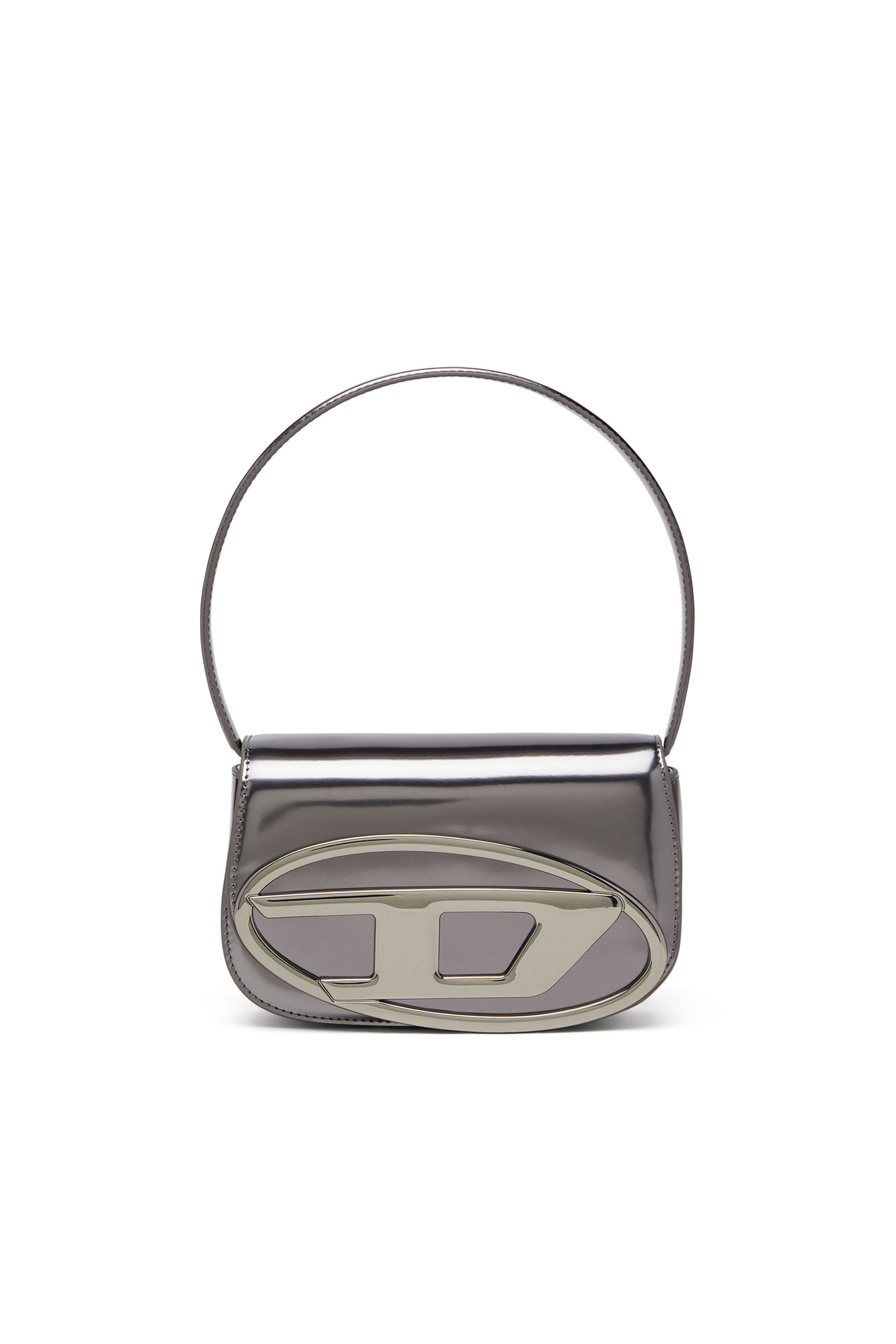 Diesel - 1DR, 1DR-Bolso icónico de hombro redondo de cuero espejado Mujer in Gris - 1