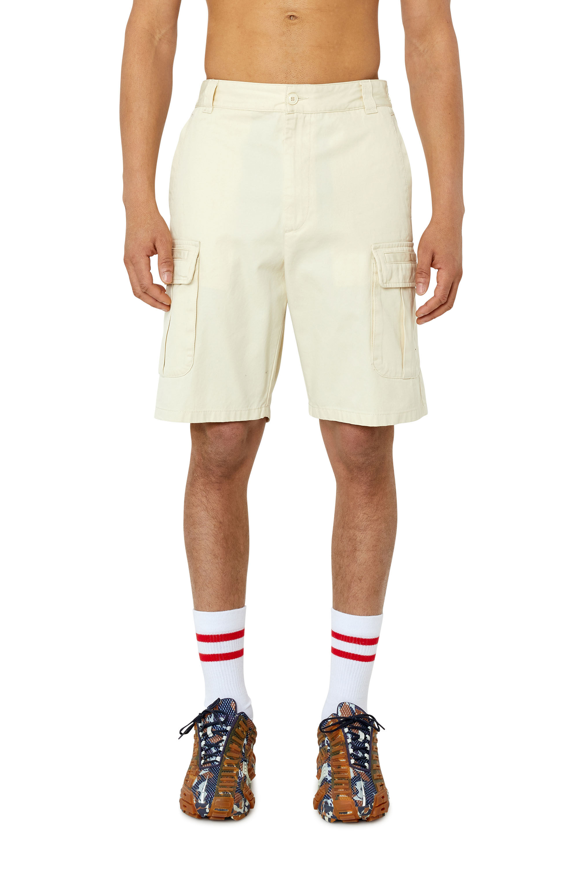 P-ARGY-SHORT Man: Cargo shorts in rinse-wash cotton twill | Diesel