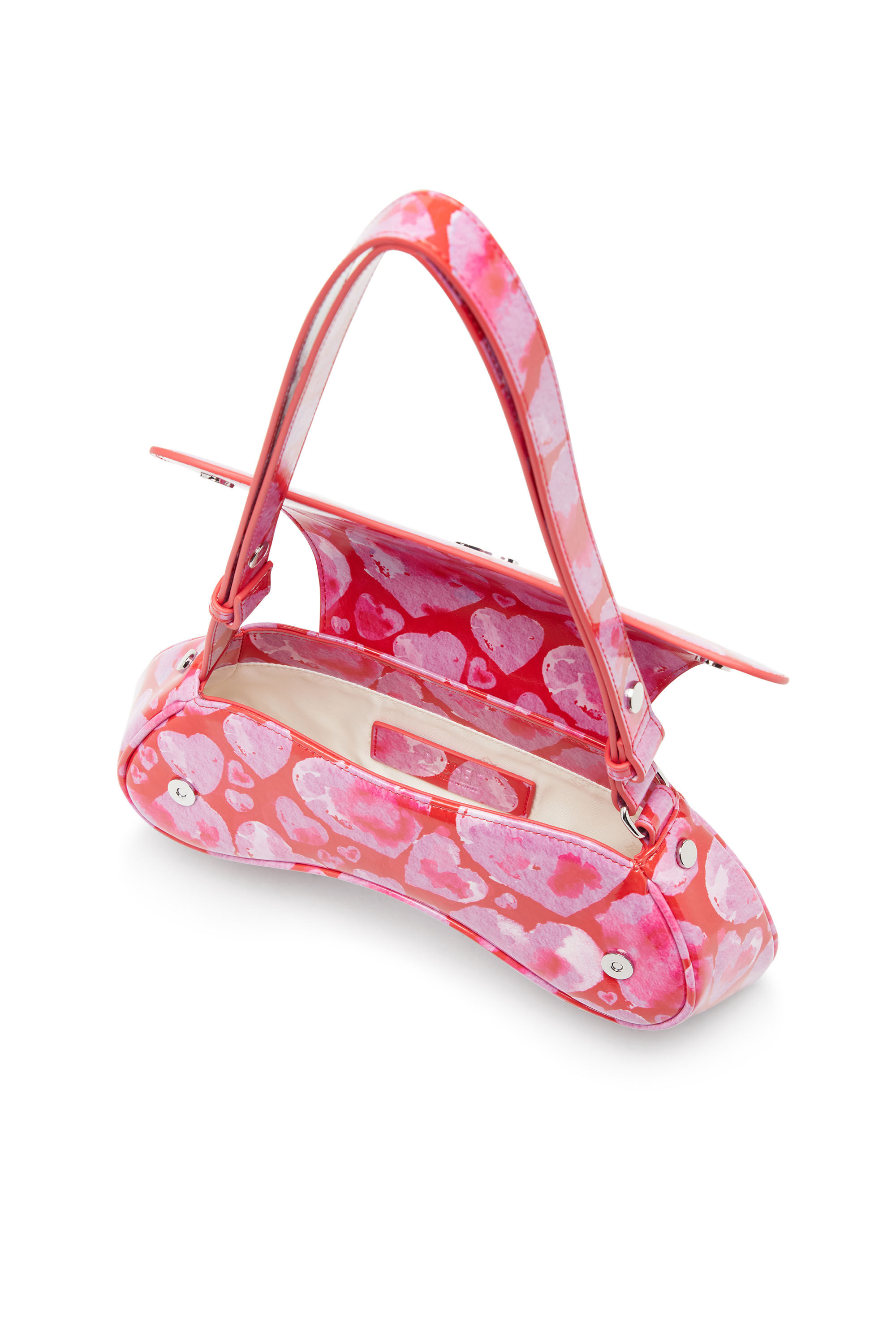 Women's St Valentine-Play-Crossbody bag with all-over heart print 