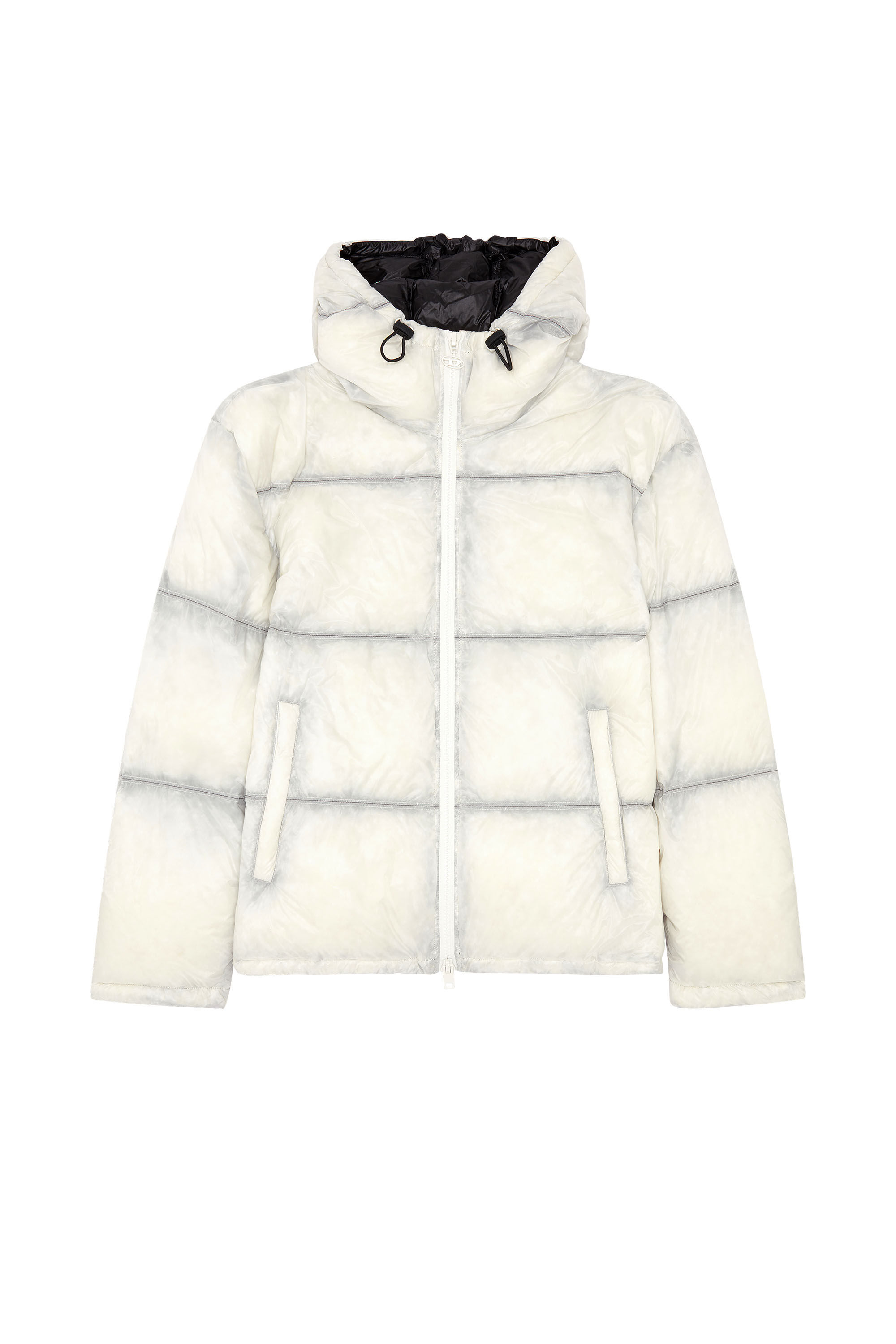 Men's Hooded down jacket in sheer ripstop | Multicolor | Diesel
