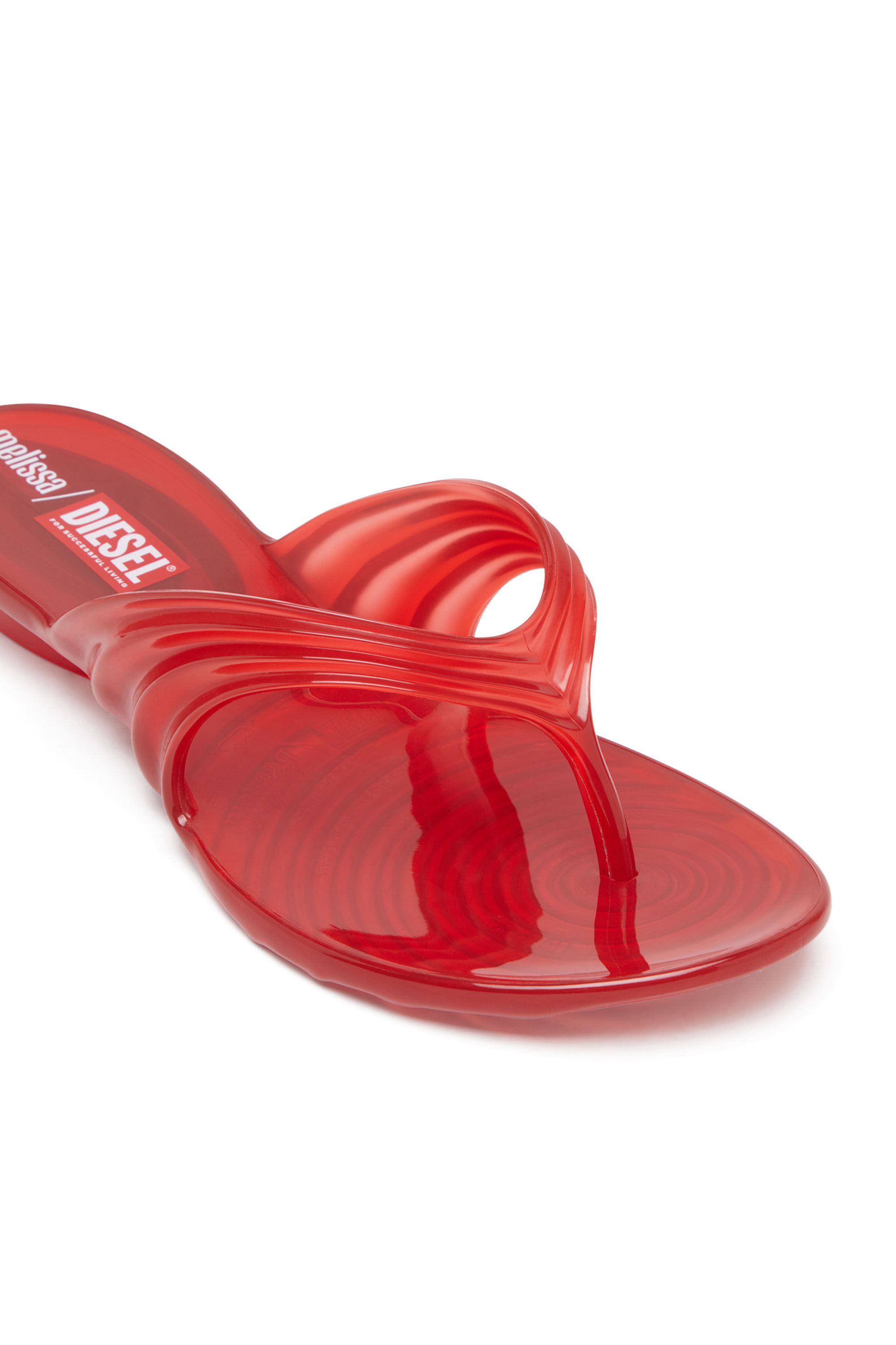 Women's Sculptural flip-flops in Melflex® | Red | Diesel