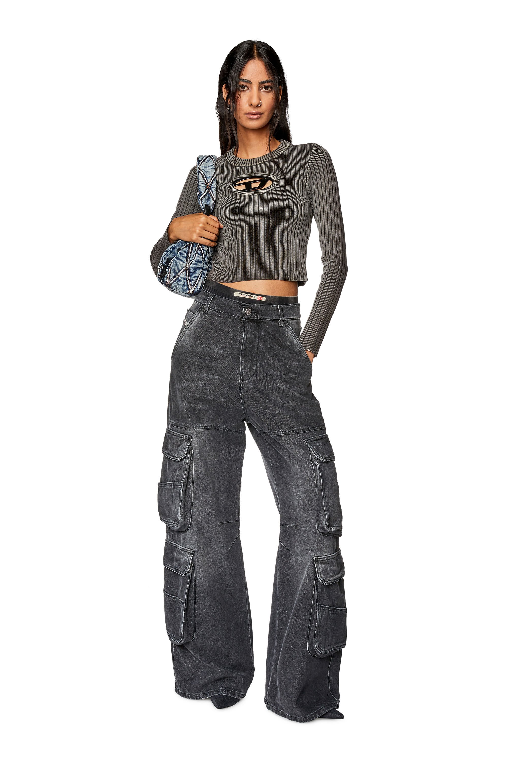1996 D-Sire Women: Low waist, 90's cargo Jeans, Black | Diesel
